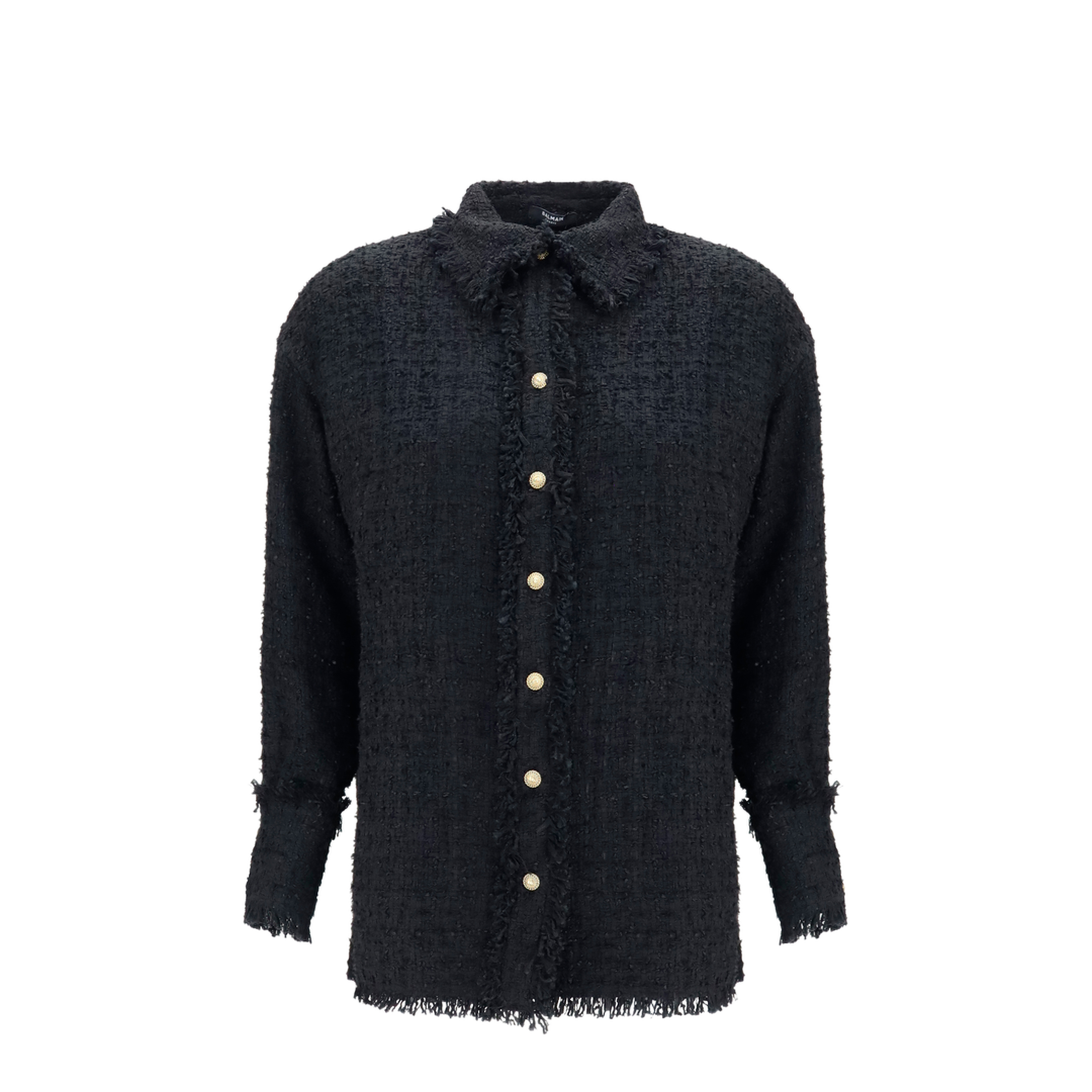MAYFEYR - Balmain - Tweed Shirt - HF1HD005XM07