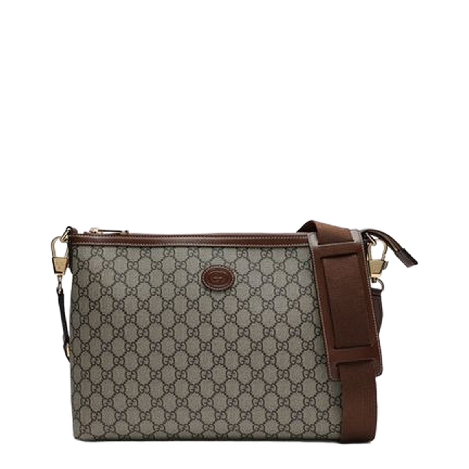 Small Canvas Bi-Color Pouch - Gray