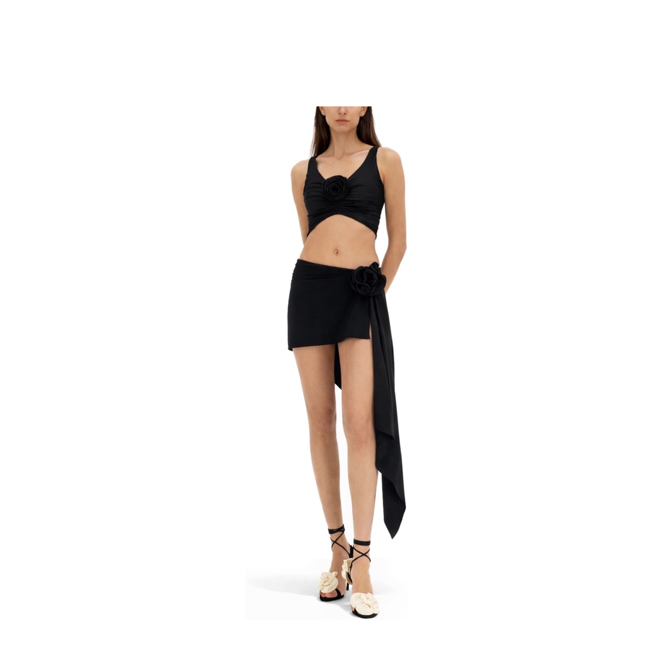 MAYFEYR - Magda Butrym - Asymmetrical Skirt Swim - 402723BLACK