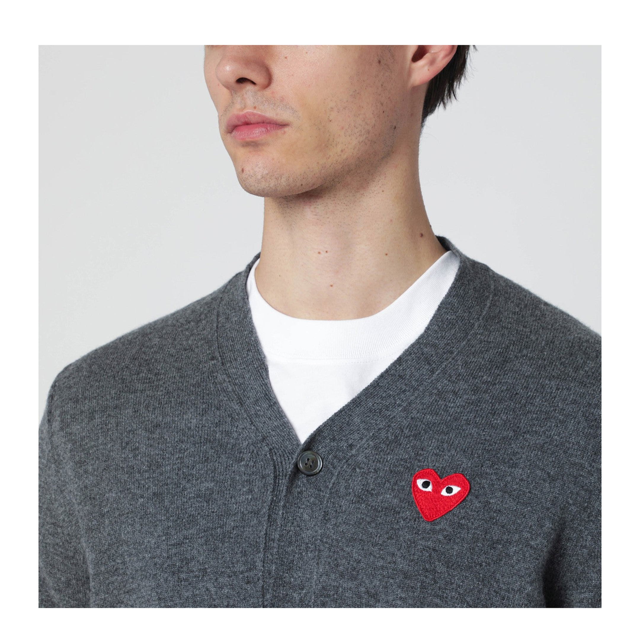MAYFEYR - Comme Des Garcons - Grey Wool Cardigan - AXN008051WOGR