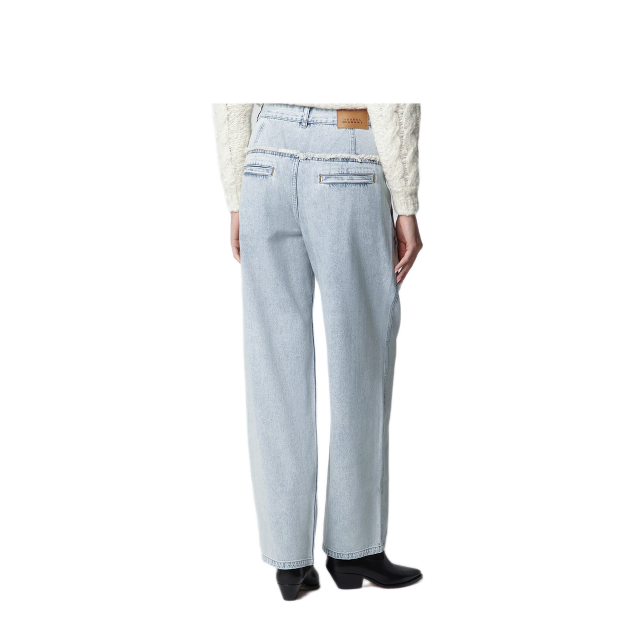 MAYFEYR - Isabel Marant Etoile - Iniza Pleated Jeans In Light Blue Denim - PA0739FAD3H01E30LU