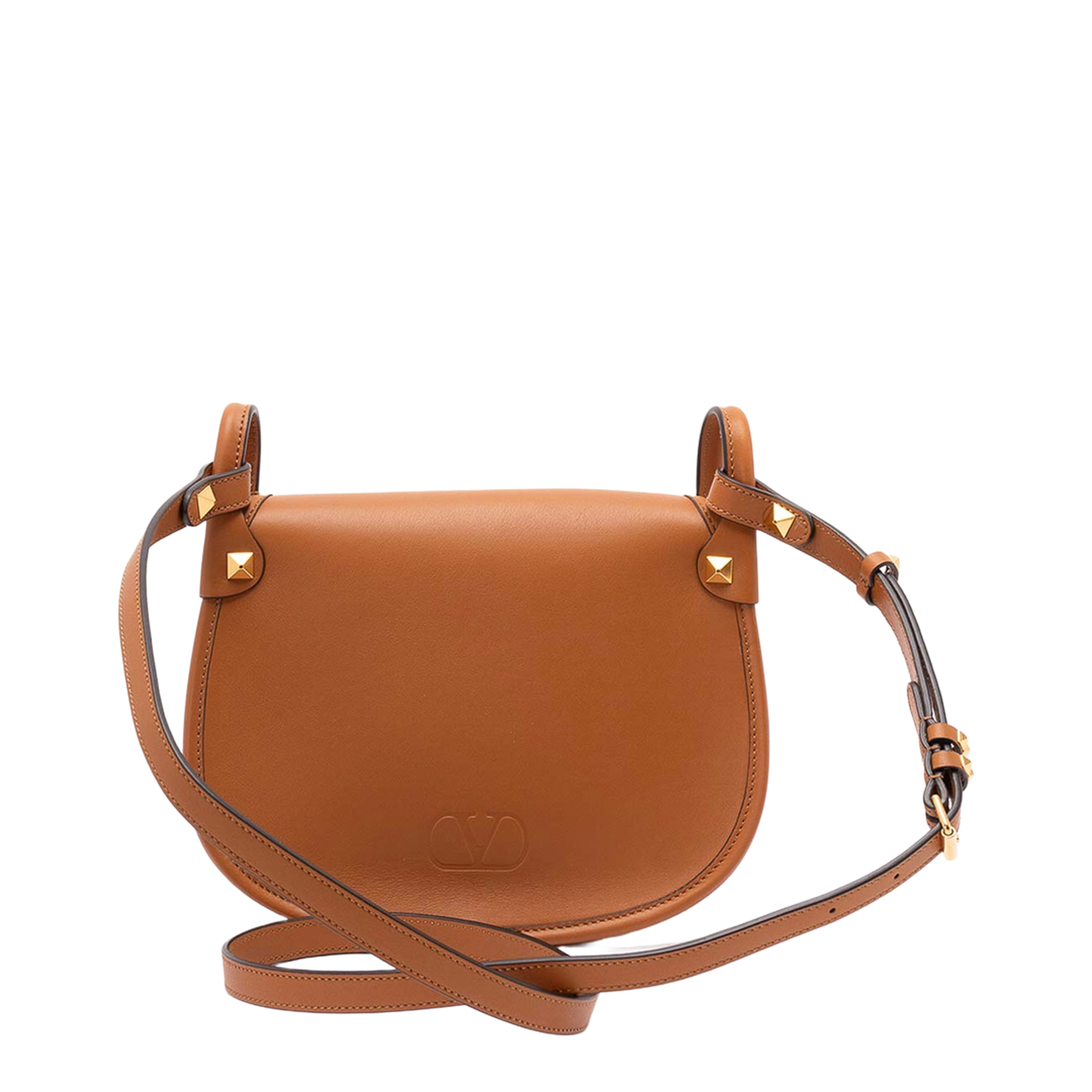 Caramel Leather Flaneuse Crossbody Bag