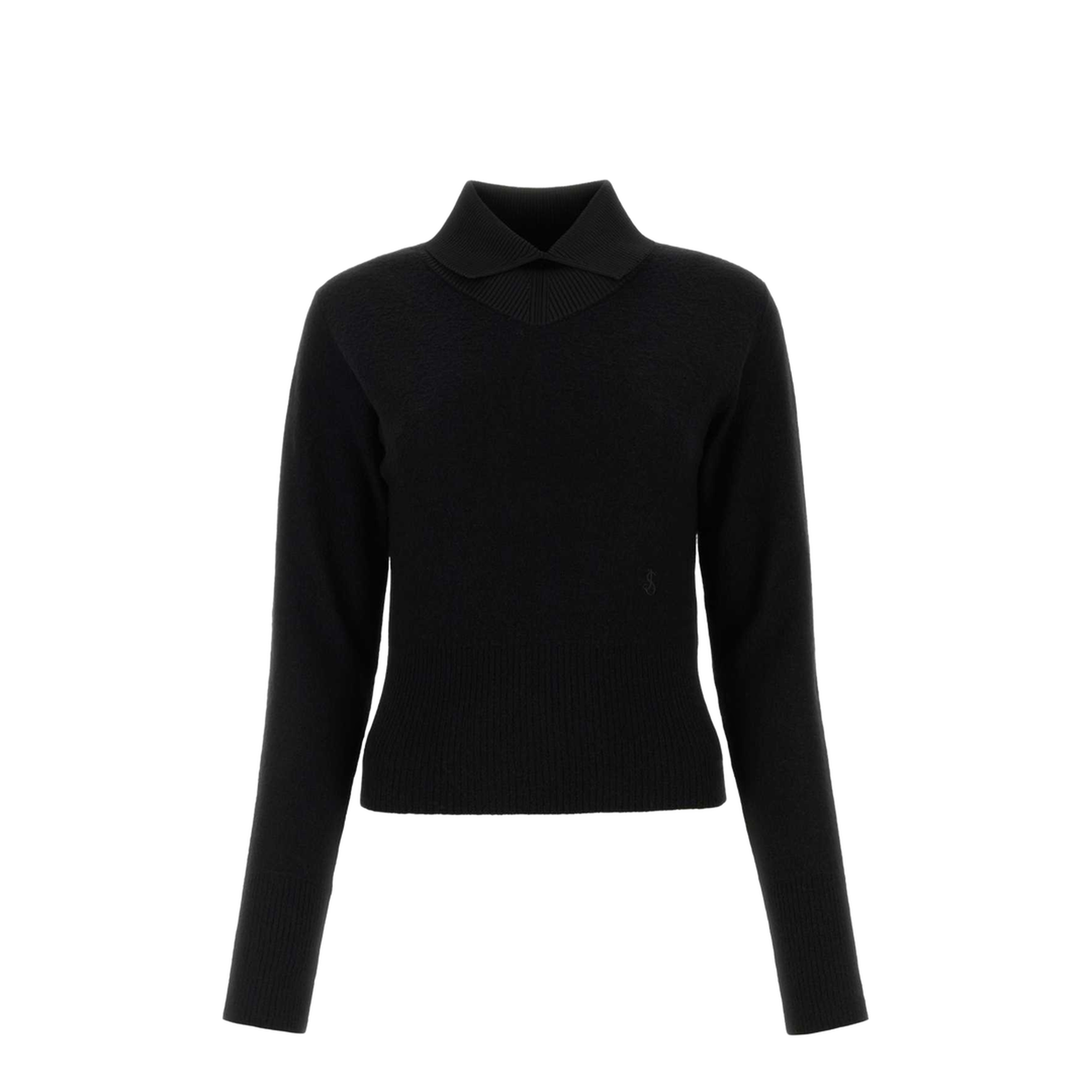 Black Wool Blend Sweater