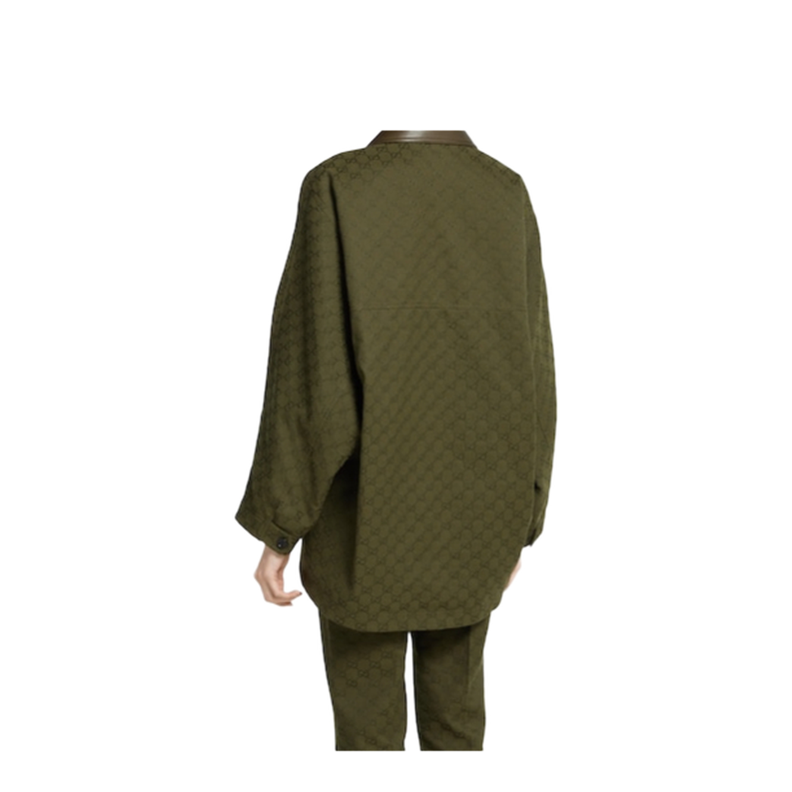 GG Canvas Jacket in Forest Green