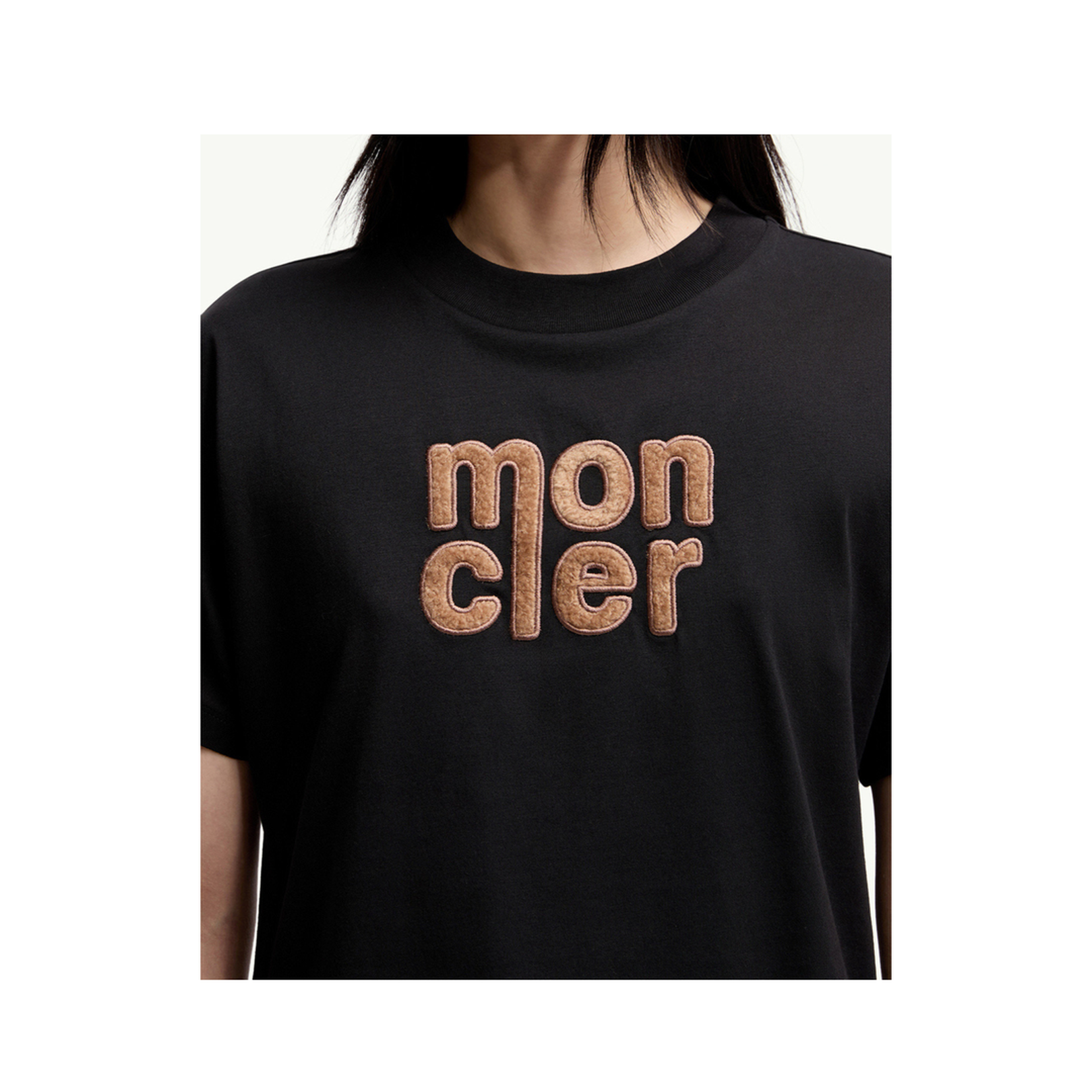 Black Teddy Logo Cotton T-Shirt