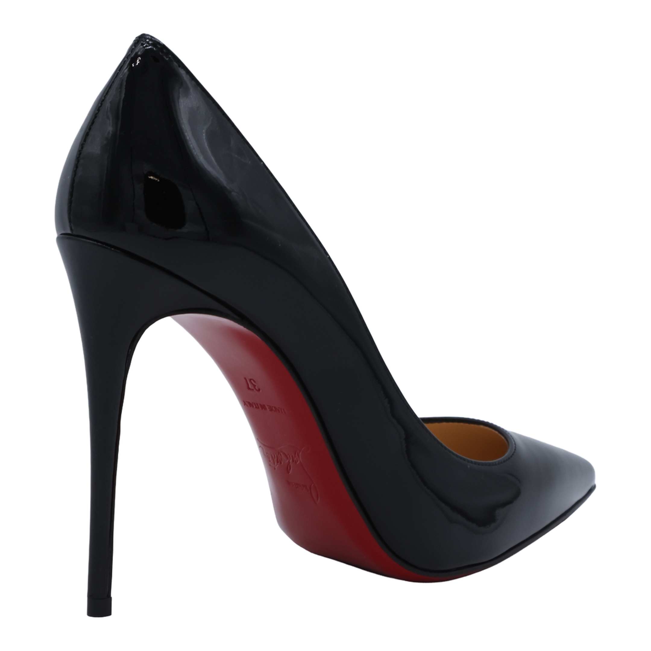 Black Patent-Leather Stiletto Pumps