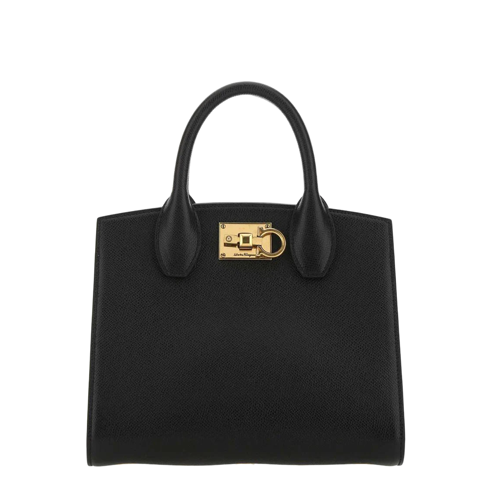 Black Leather The Studio Handbag