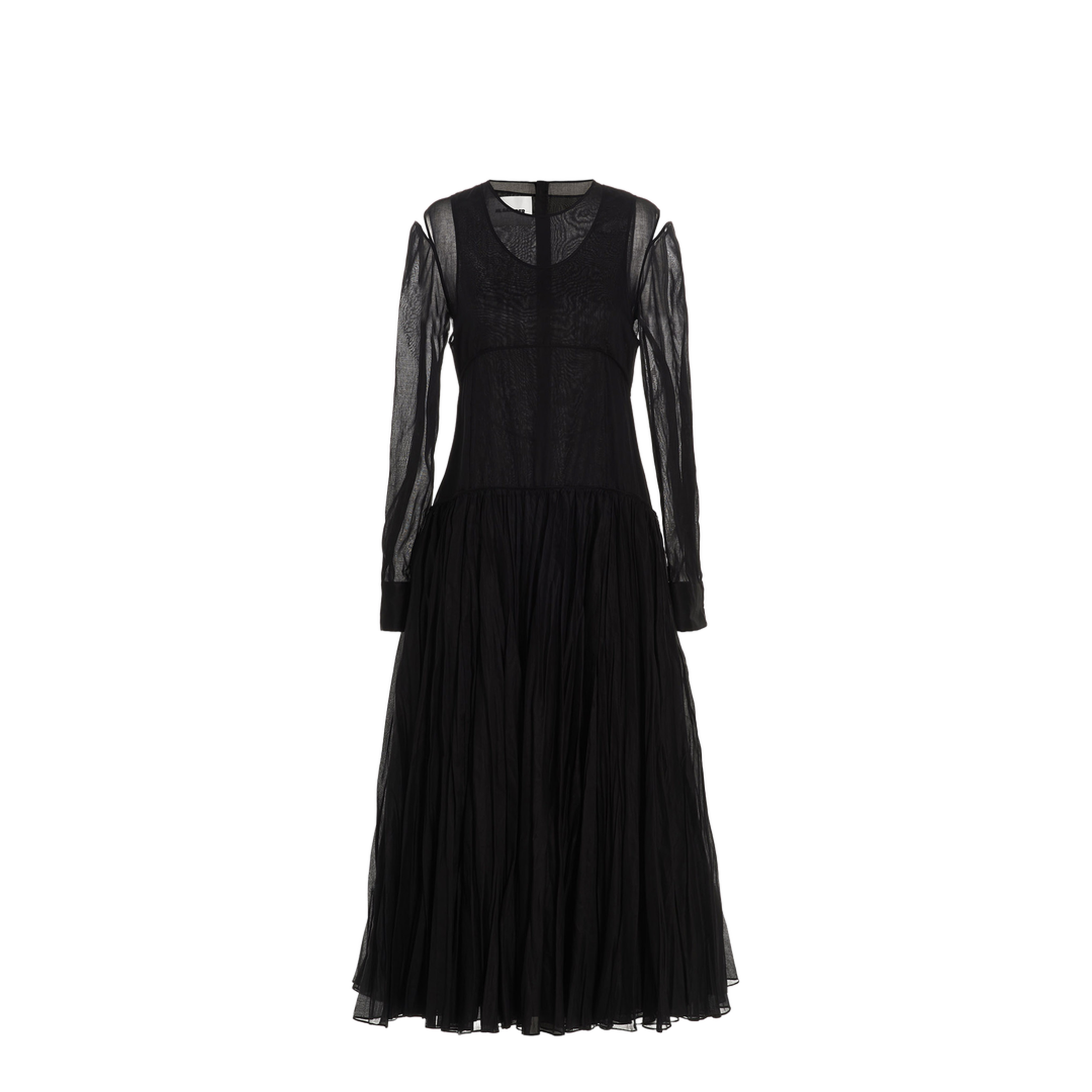 Pleated Skirt Dress Black