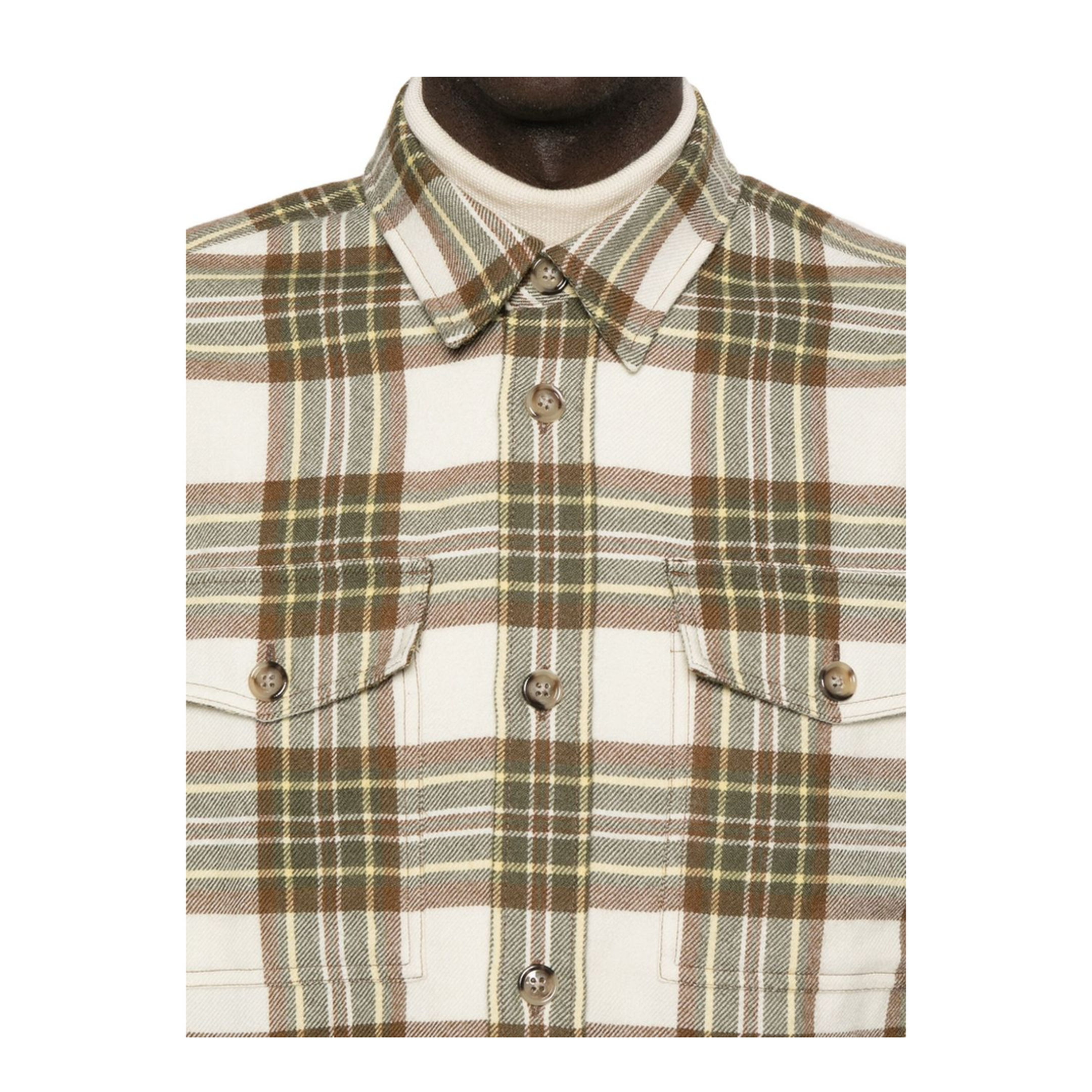 Wool Checked Overshirt
