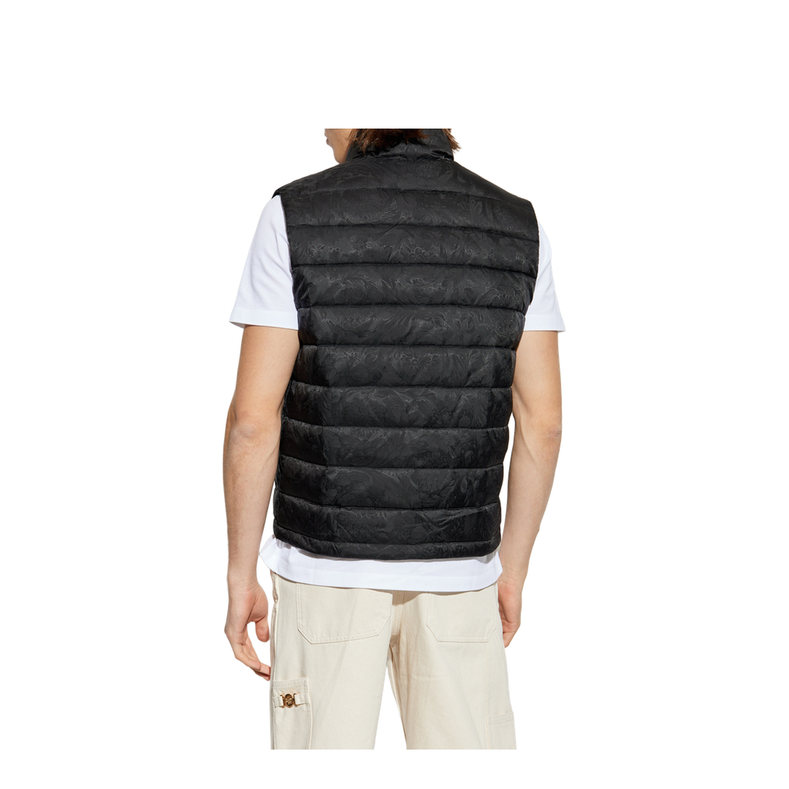 Down Vest with a Stand-Up Collar