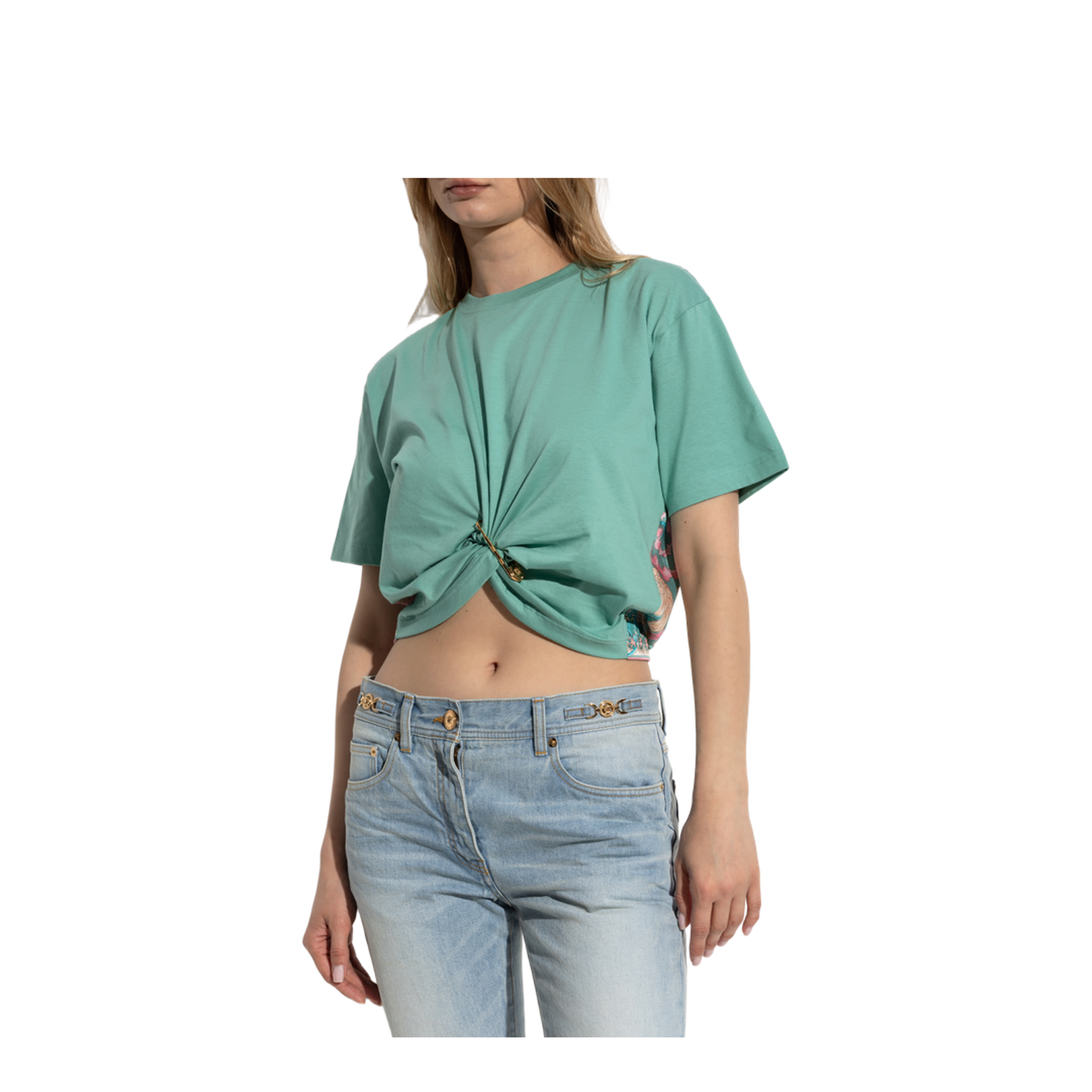 Top with a decorative safety pin