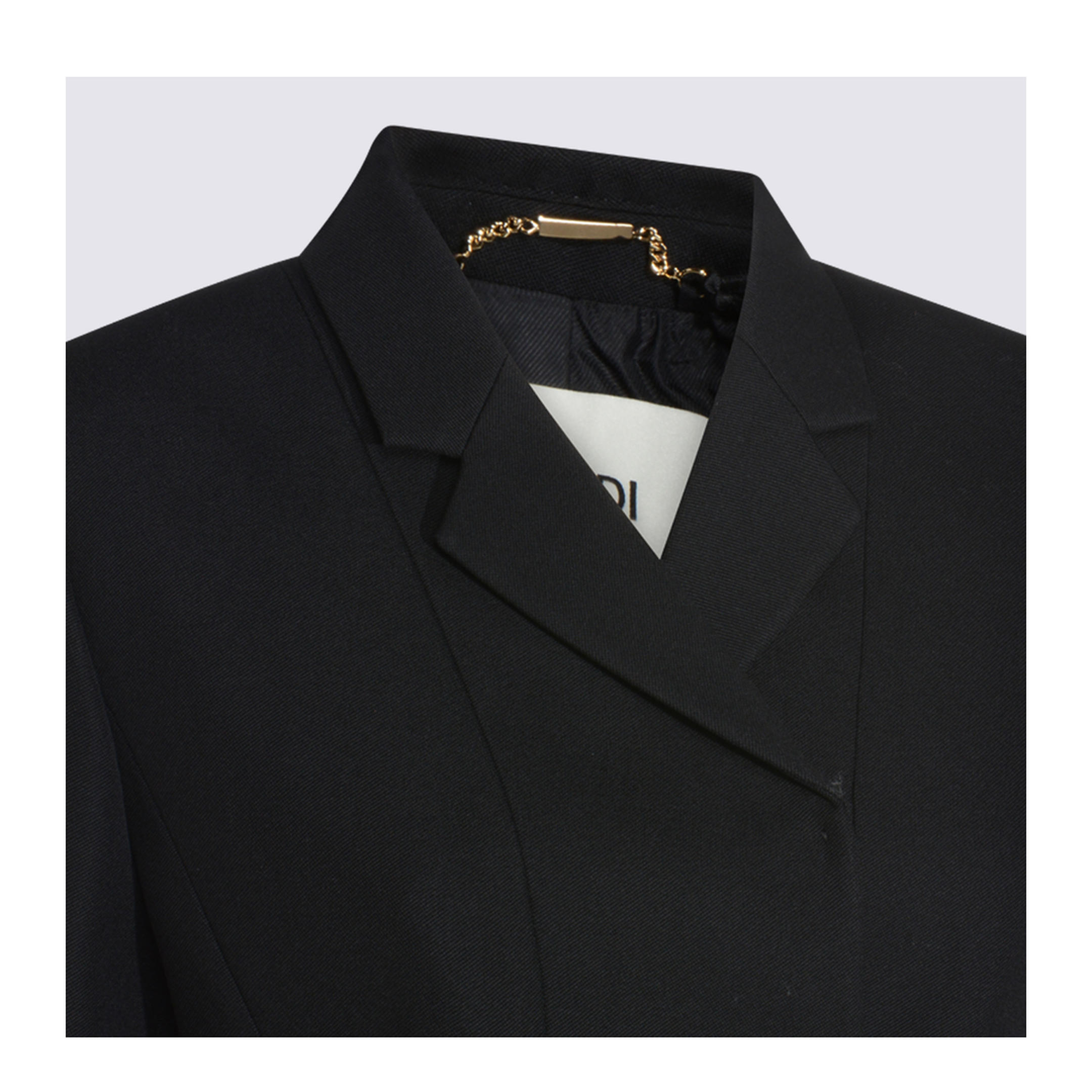 Black Grain de Poudre Wool Jacket