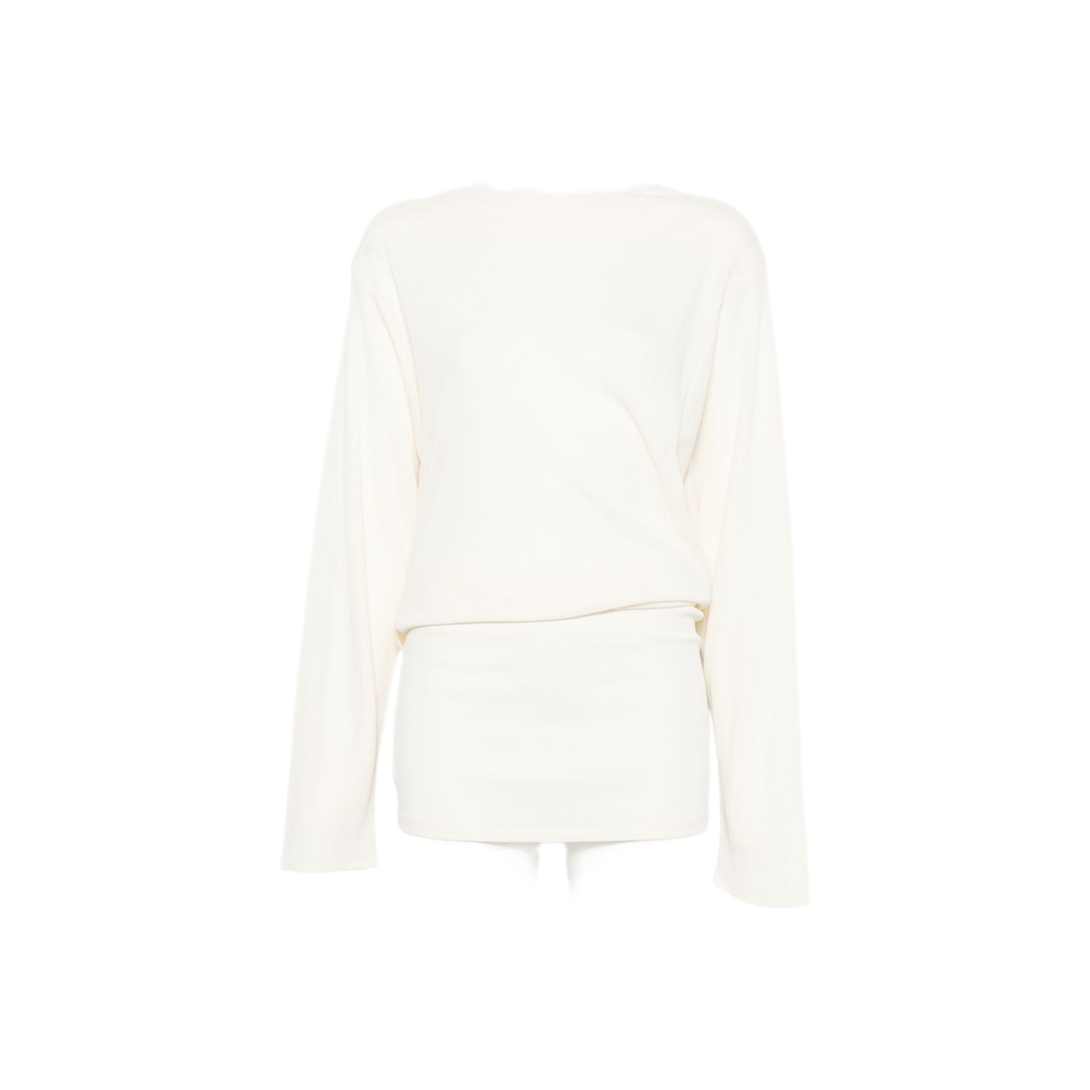 MAYFEYR - Jacquemus - Off White Boat Neck Long Sleeve Dress - DRW00823AJ00253110