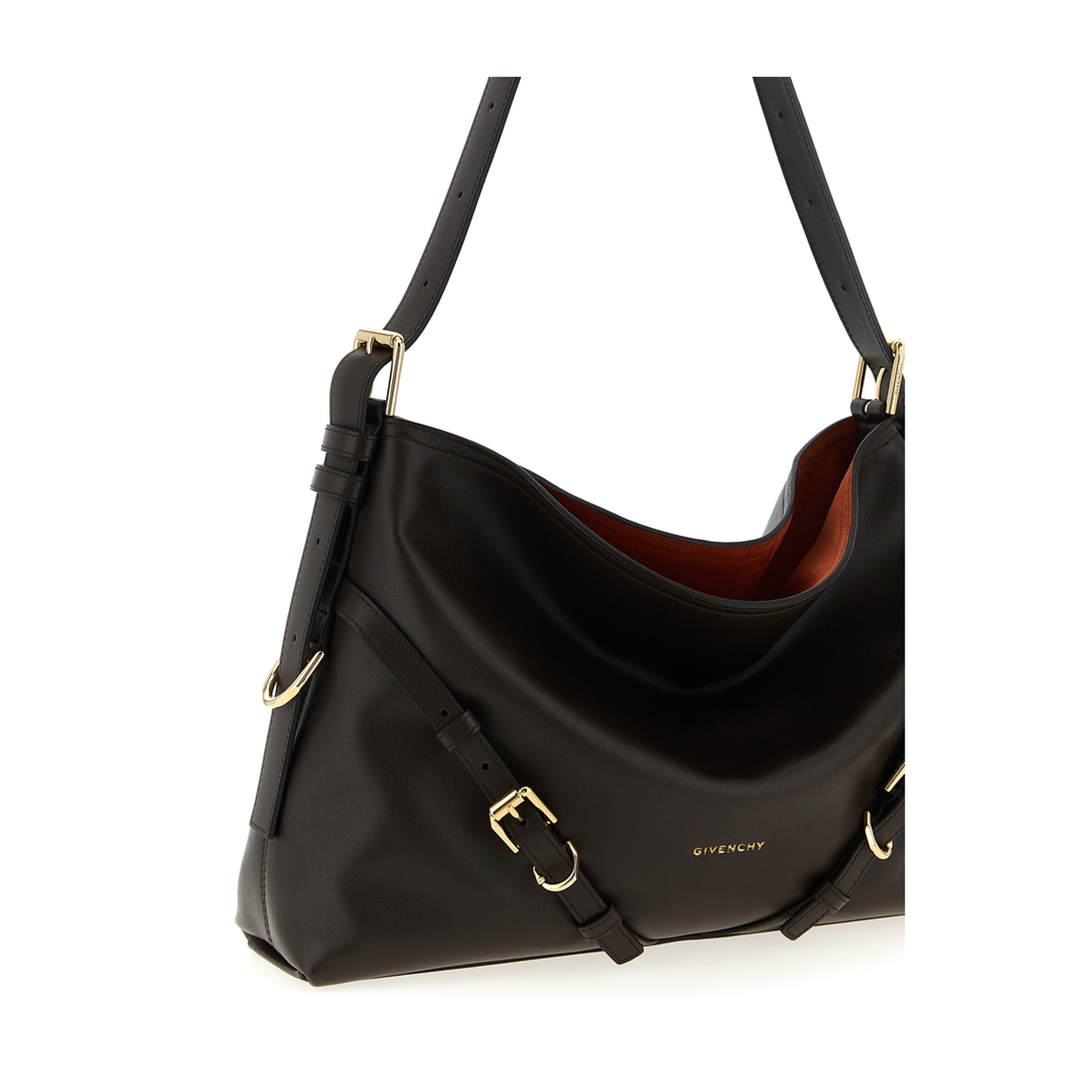 Medium Voyou Bag in Shiny Leather