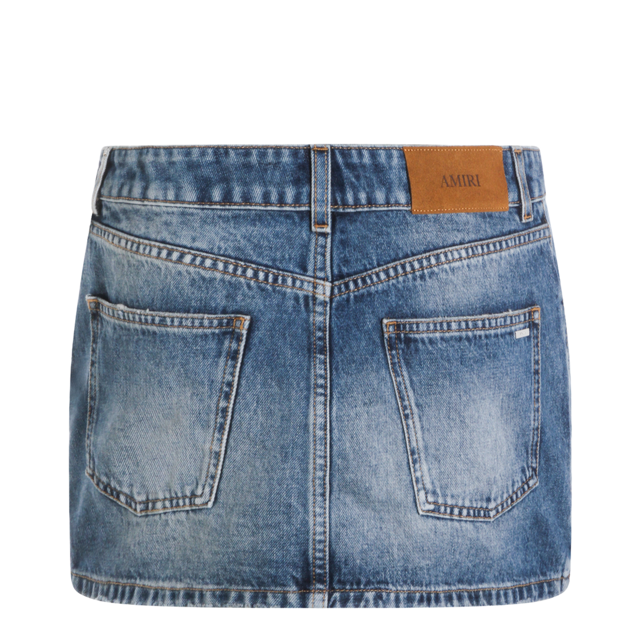 Blue Cotton Denim Skirt