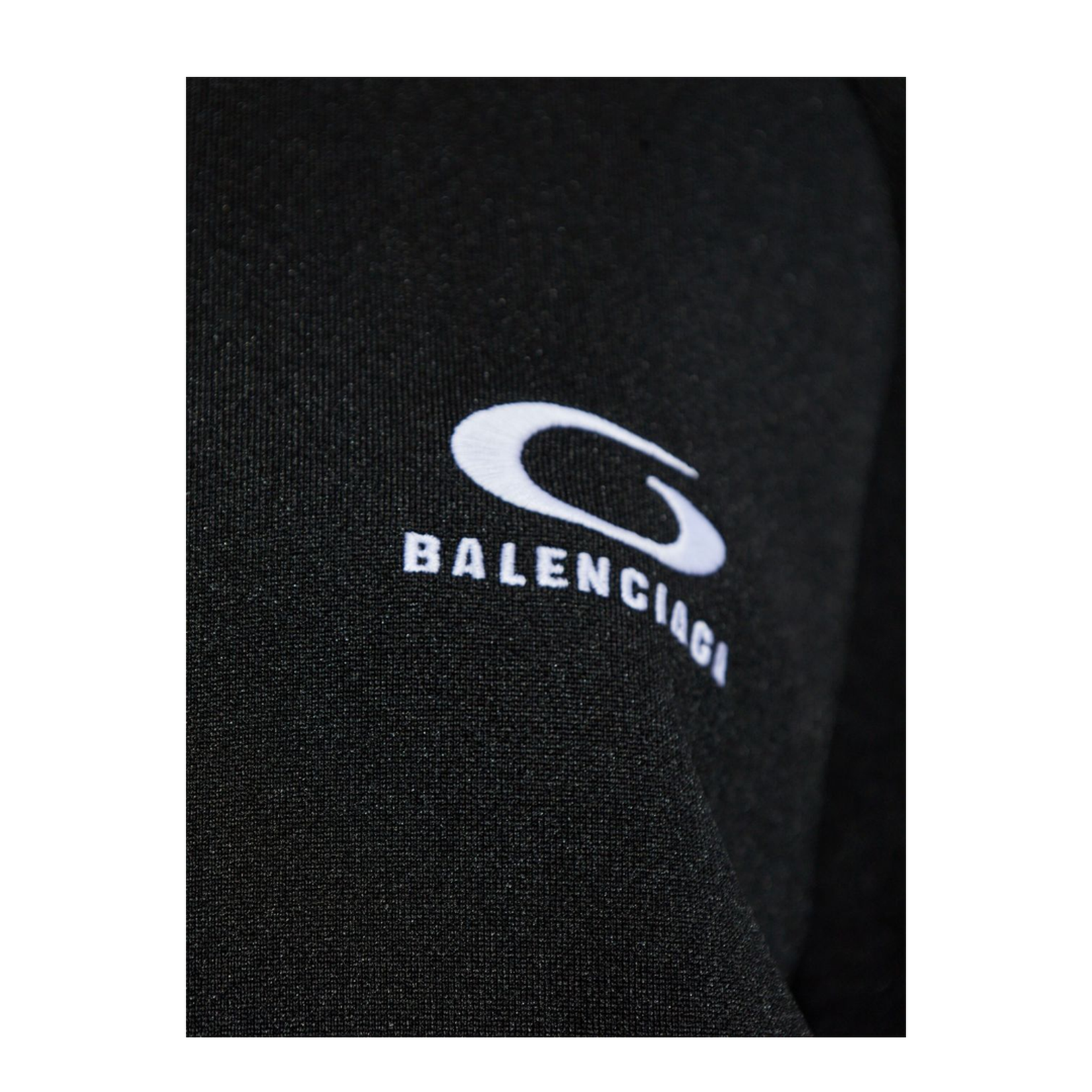 Black Cotton Zip-Up Tracksuit Jacket