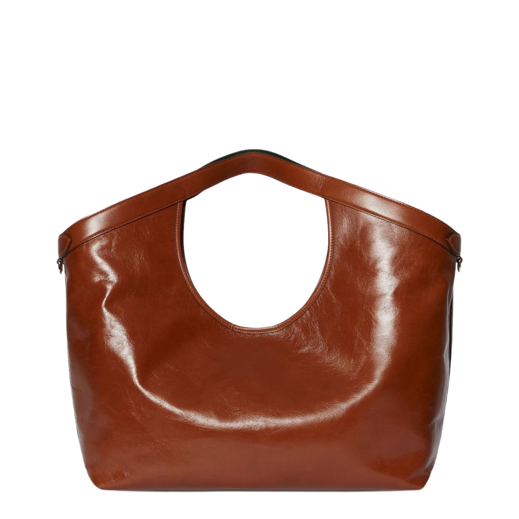 Giglio Large Calfskin Tote Bag - Dark Brown