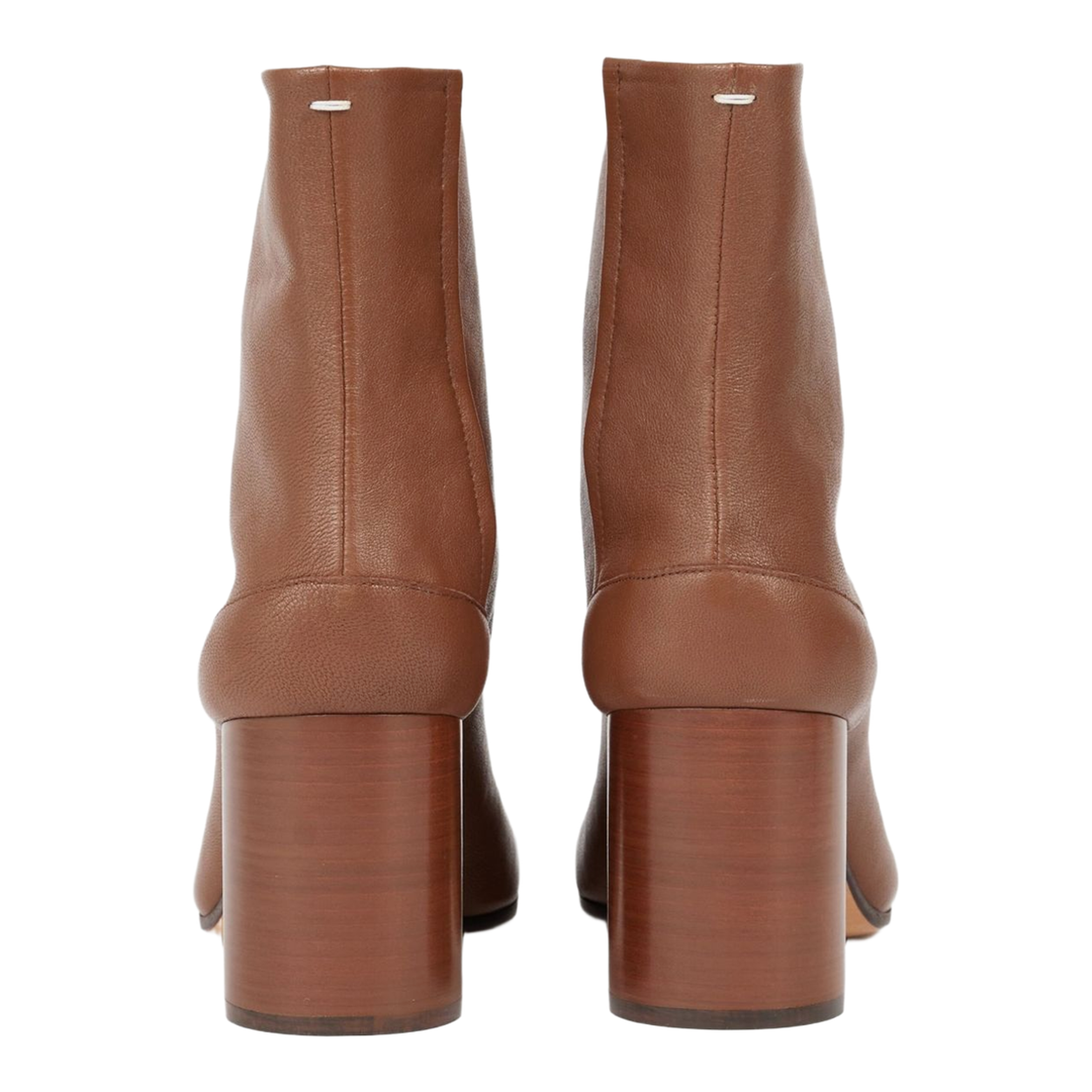 Brown Lambskin Leather Tabi Chelsea Boots