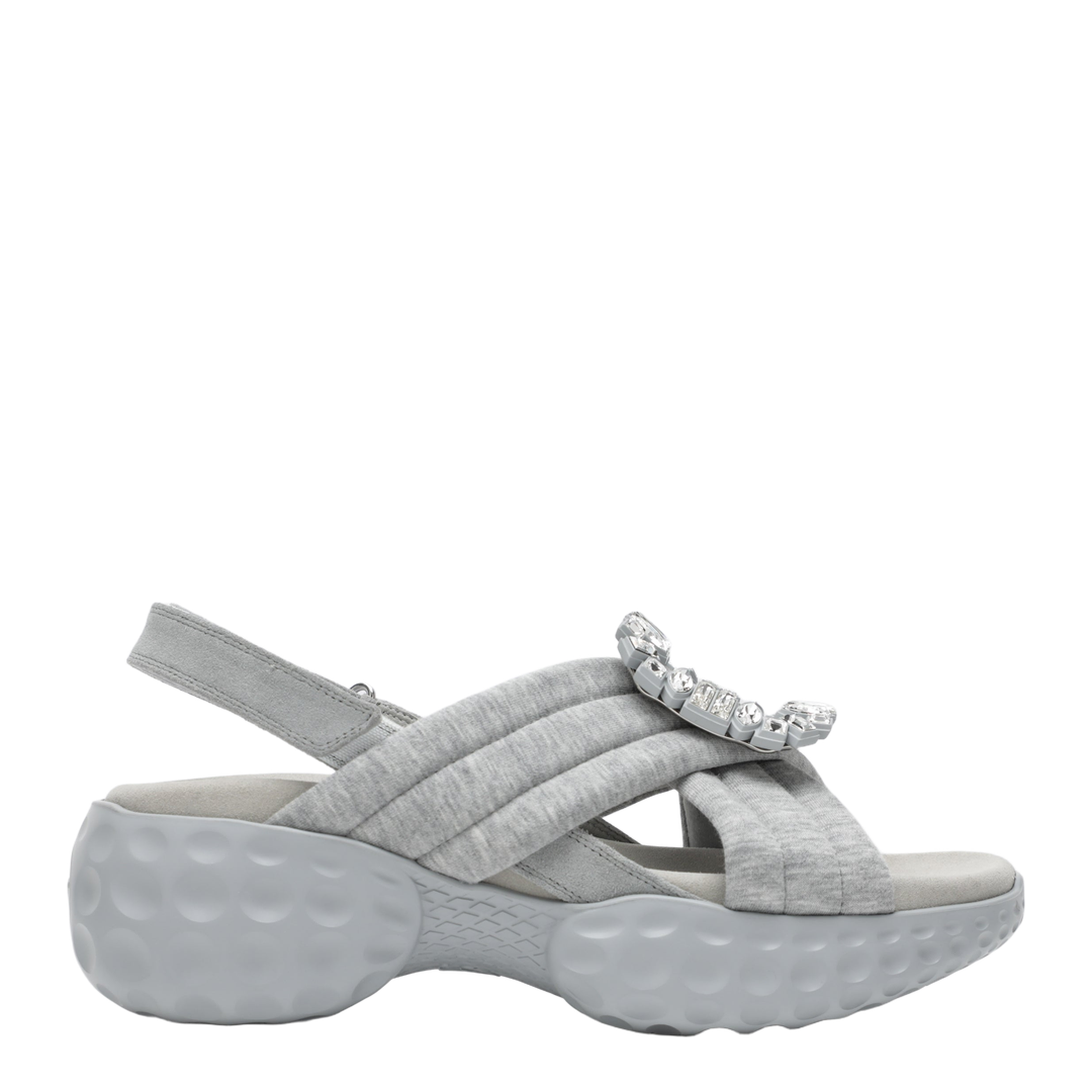 MAYFEYR - Roger Vivier - Run Slingback Sandals Grey With Crystals - RVW66733560VLR191Q