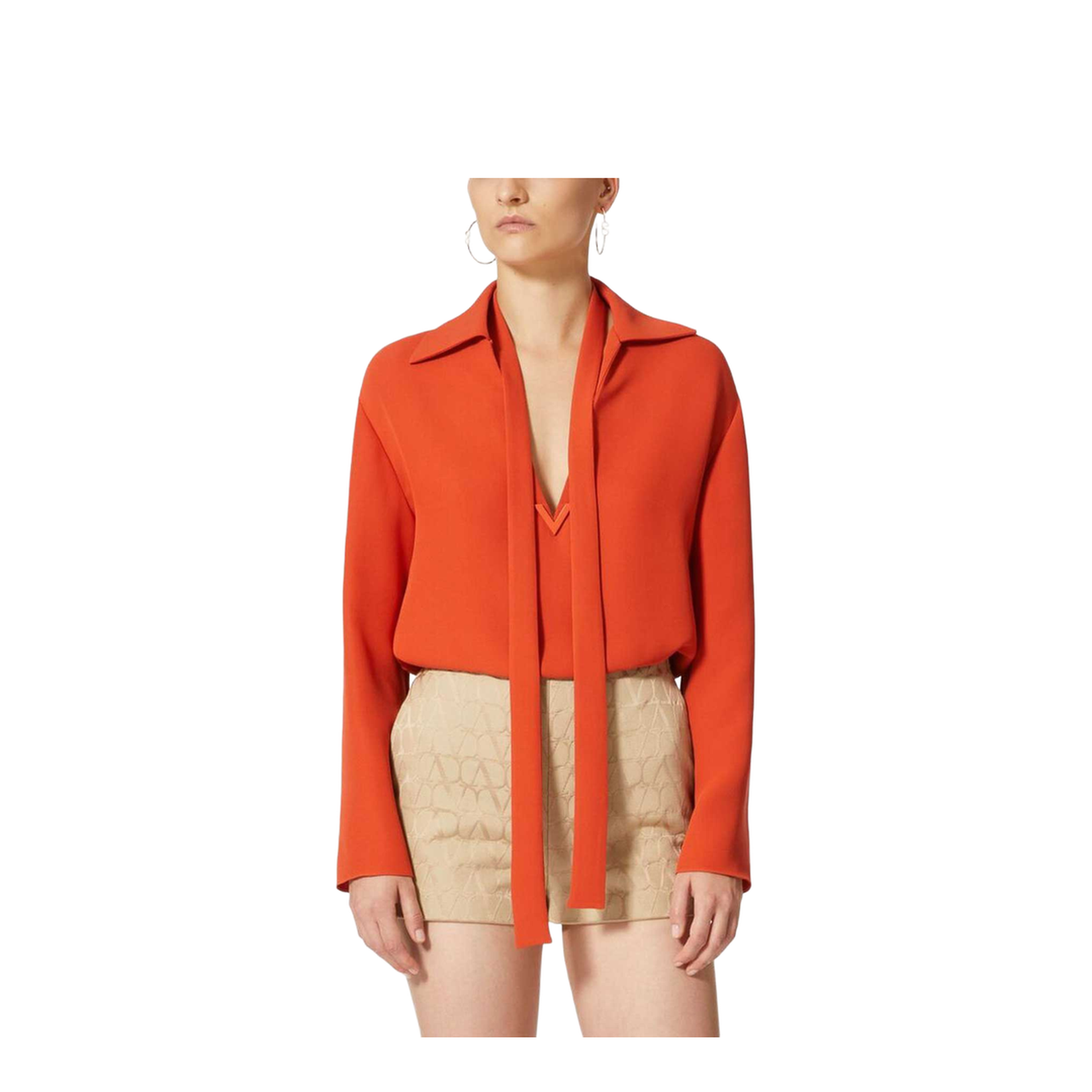 Brick Silk Blouse