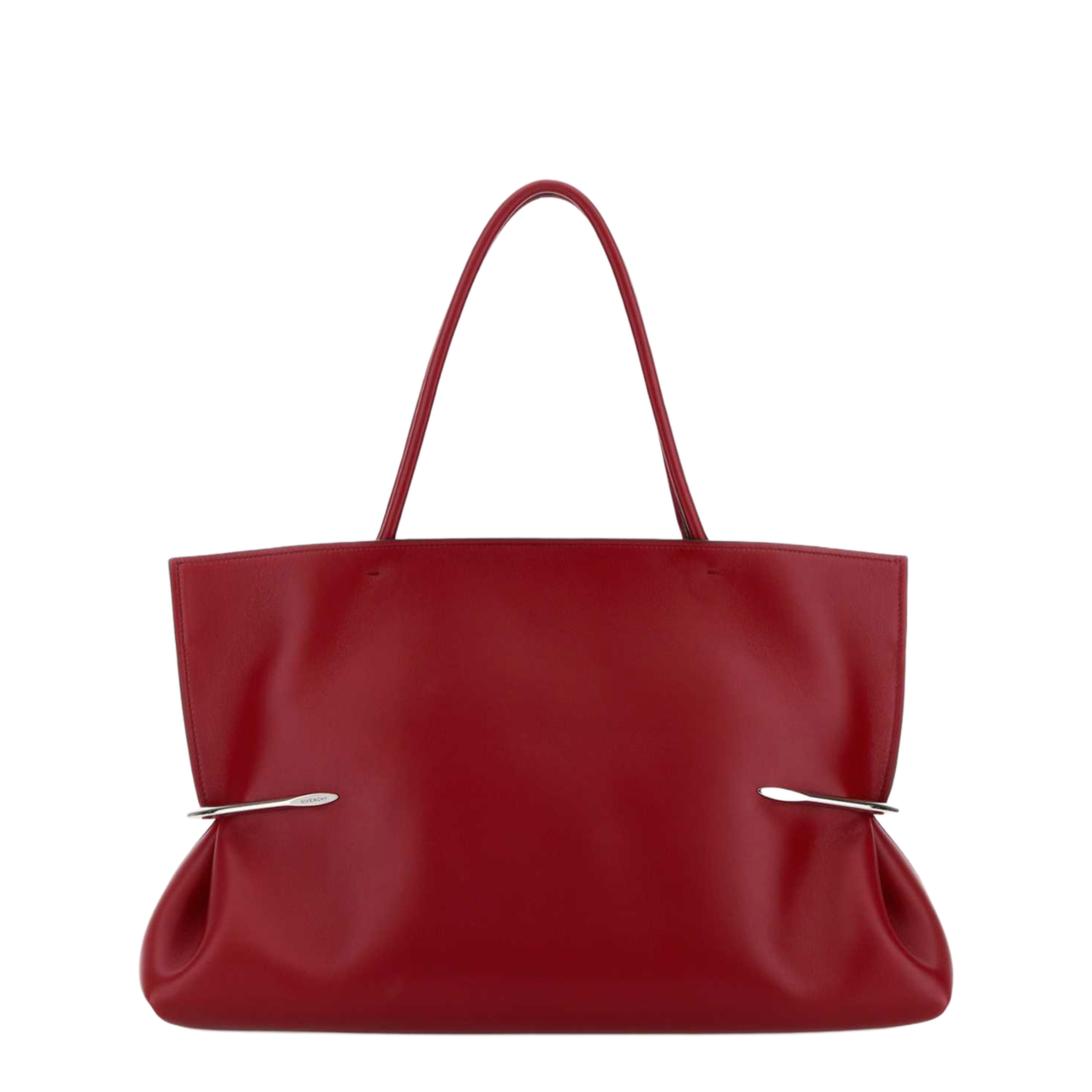 Red Leather East West Shoulder Bag