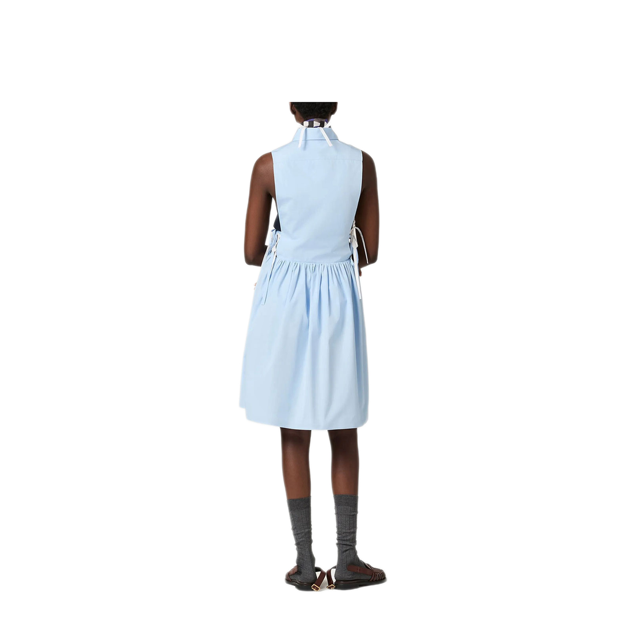 MAYFEYR - MIUMIU - Poplin Side Tie Dress - MF6389SOOO10RGF0013
