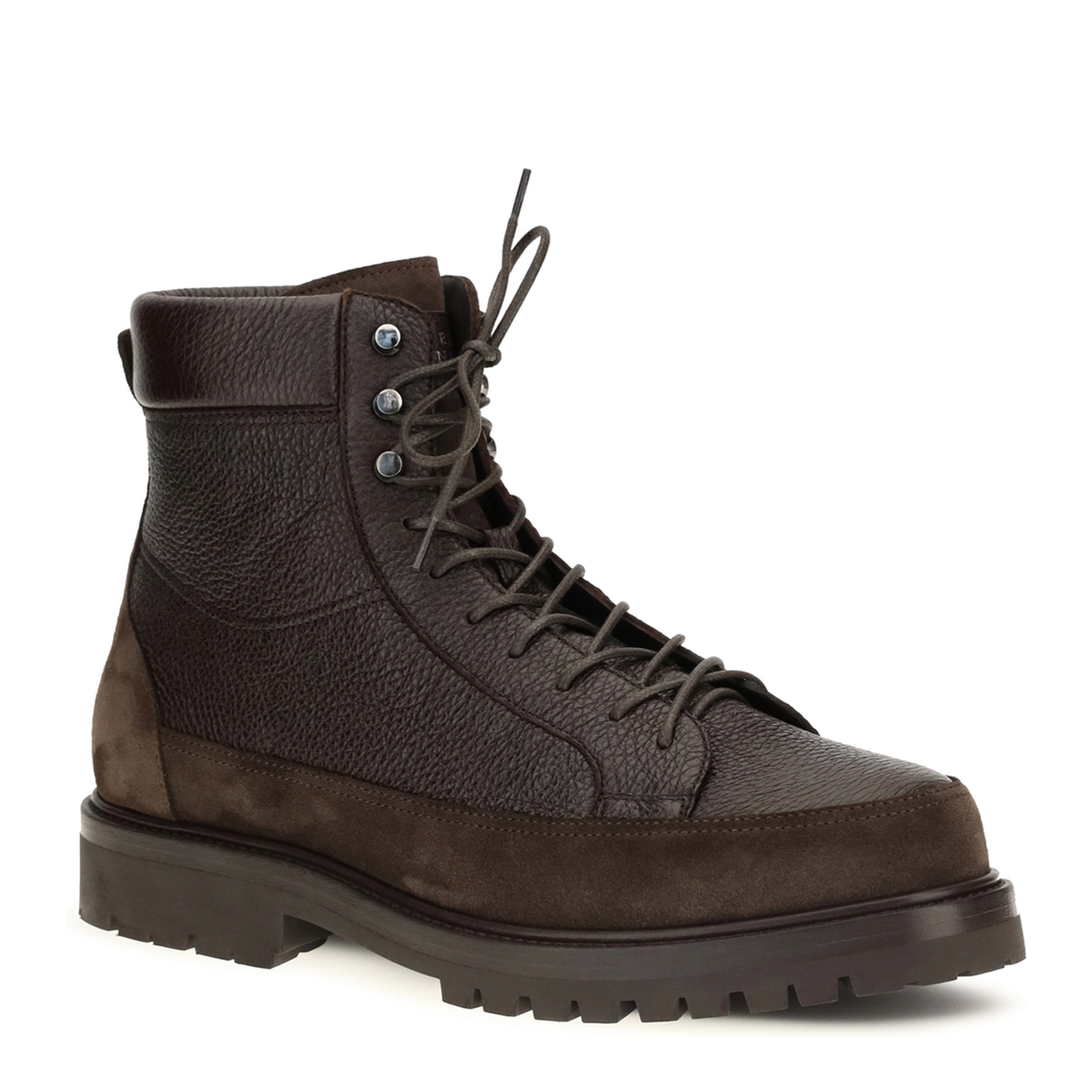 MAYFEYR - Brunello Cucinelli - Lace-Up Deer Leather And Suede Ankle Boots - MZUNTSQ677