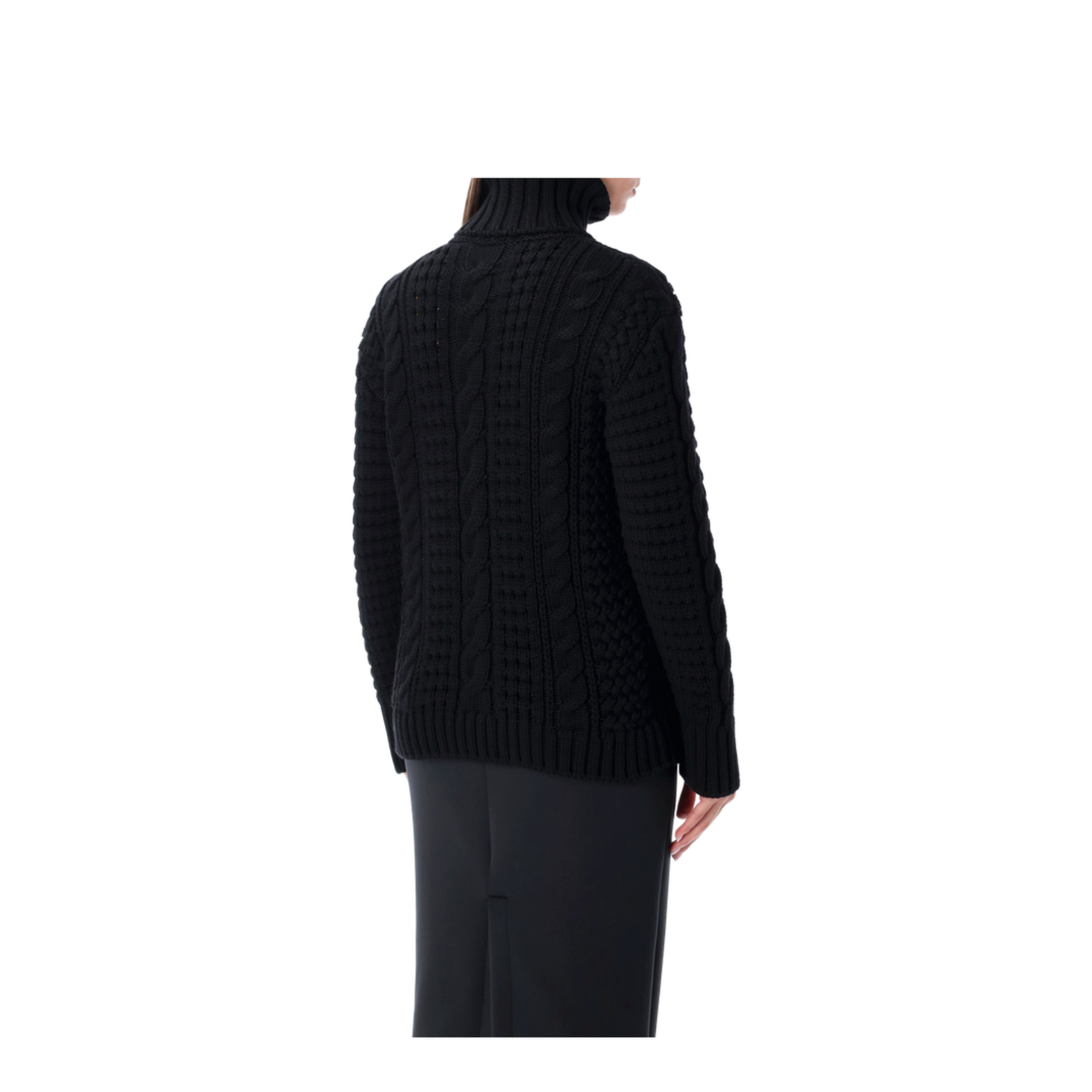 Black Wool Turtleneck Sweater