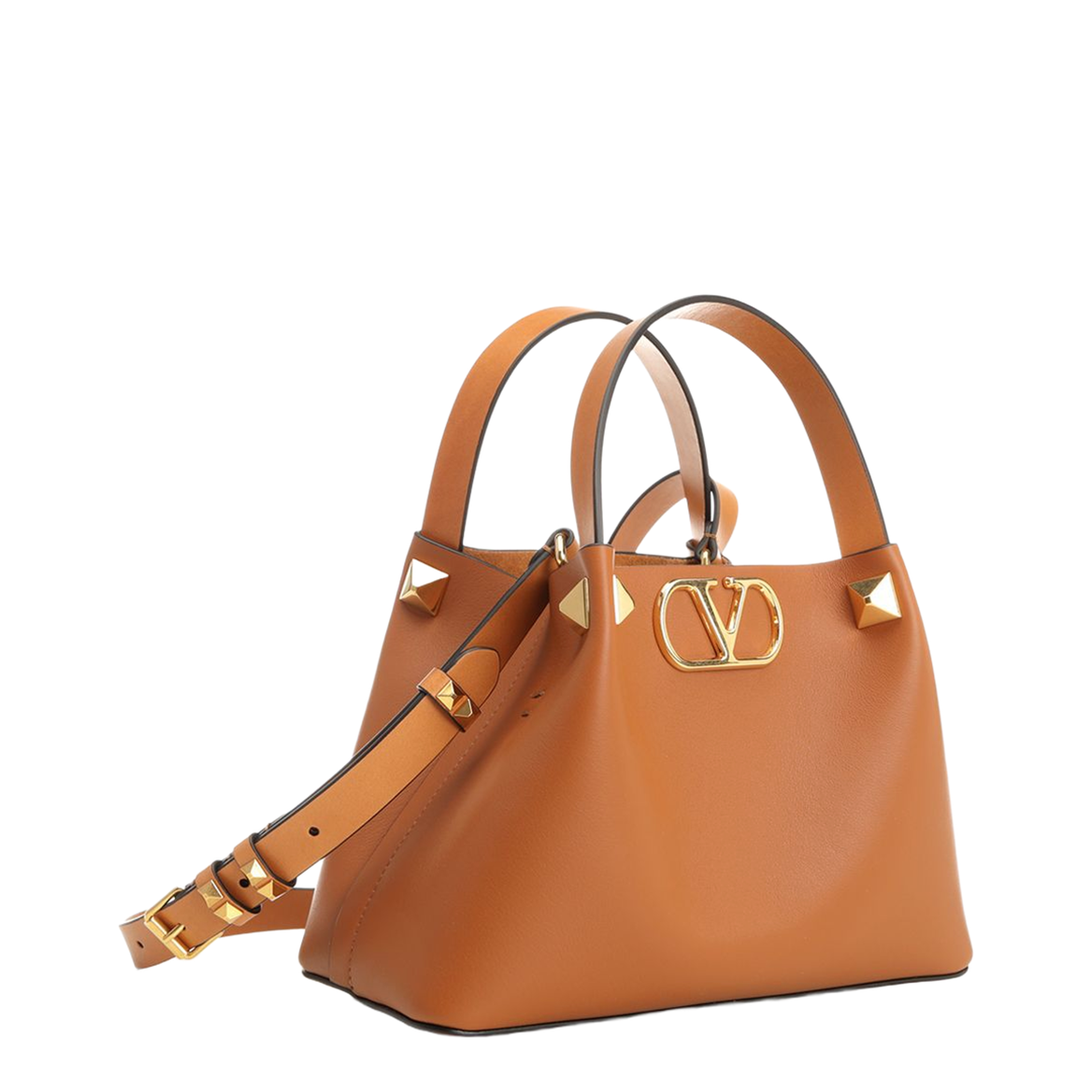 Small Tote Vlogo Signature Vitello Macro Stud