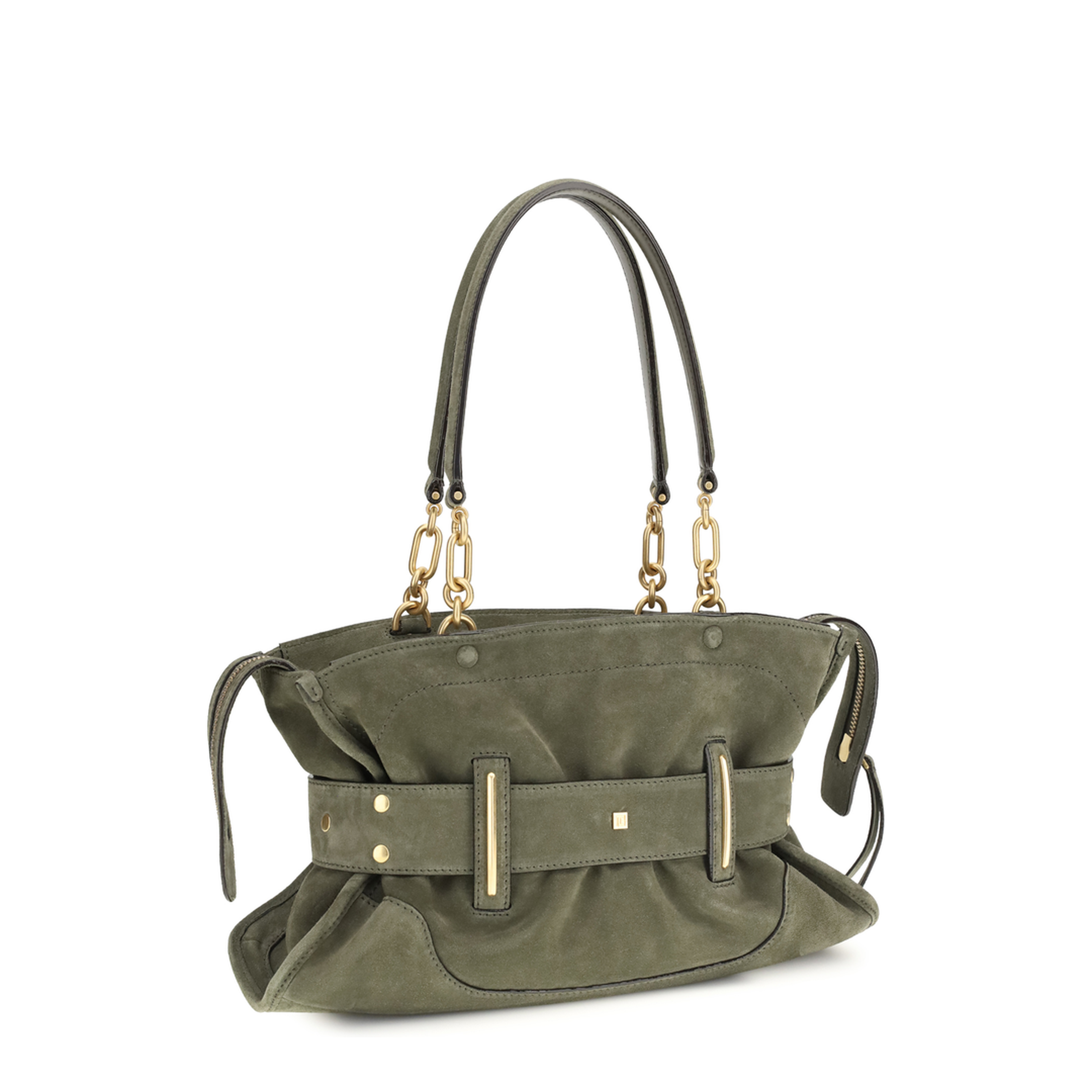 MAYFEYR - Balmain - Anthem Bag In Suede Leather - GN0DB035LCAO
