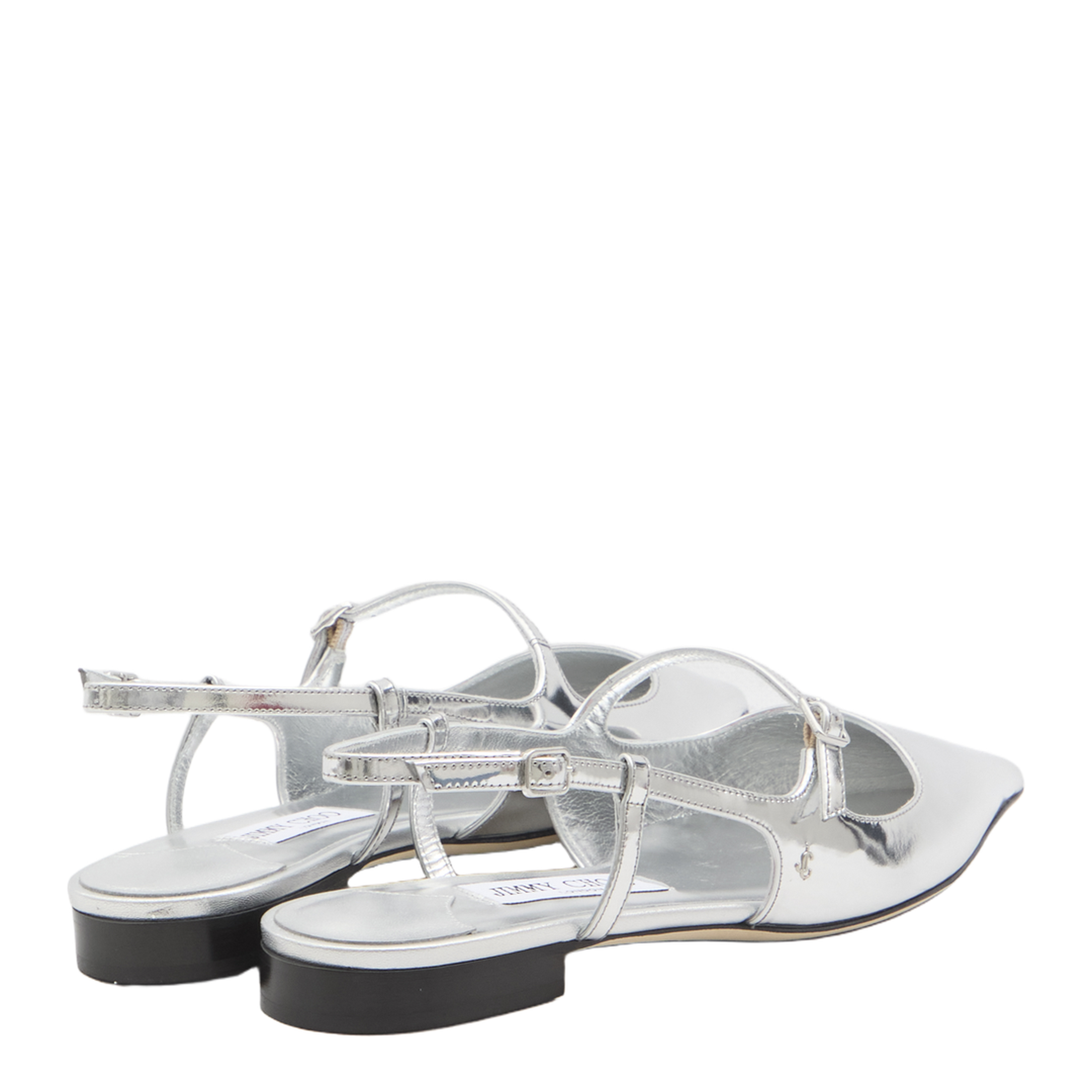 Didi Flat Slingbacks in Laminated Leather