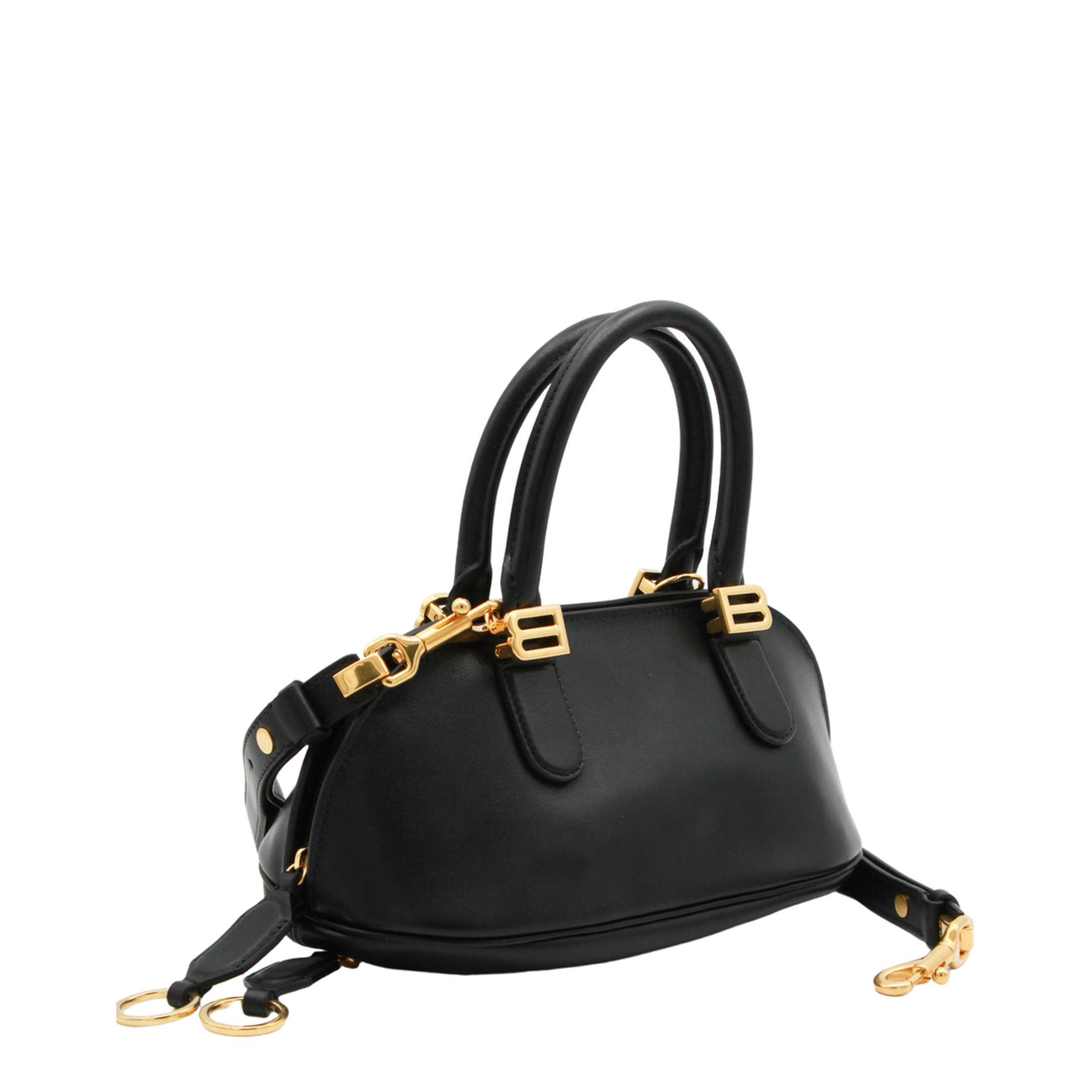 Bolero Mini Smooth Calfskin Bowling Bag - Noir
