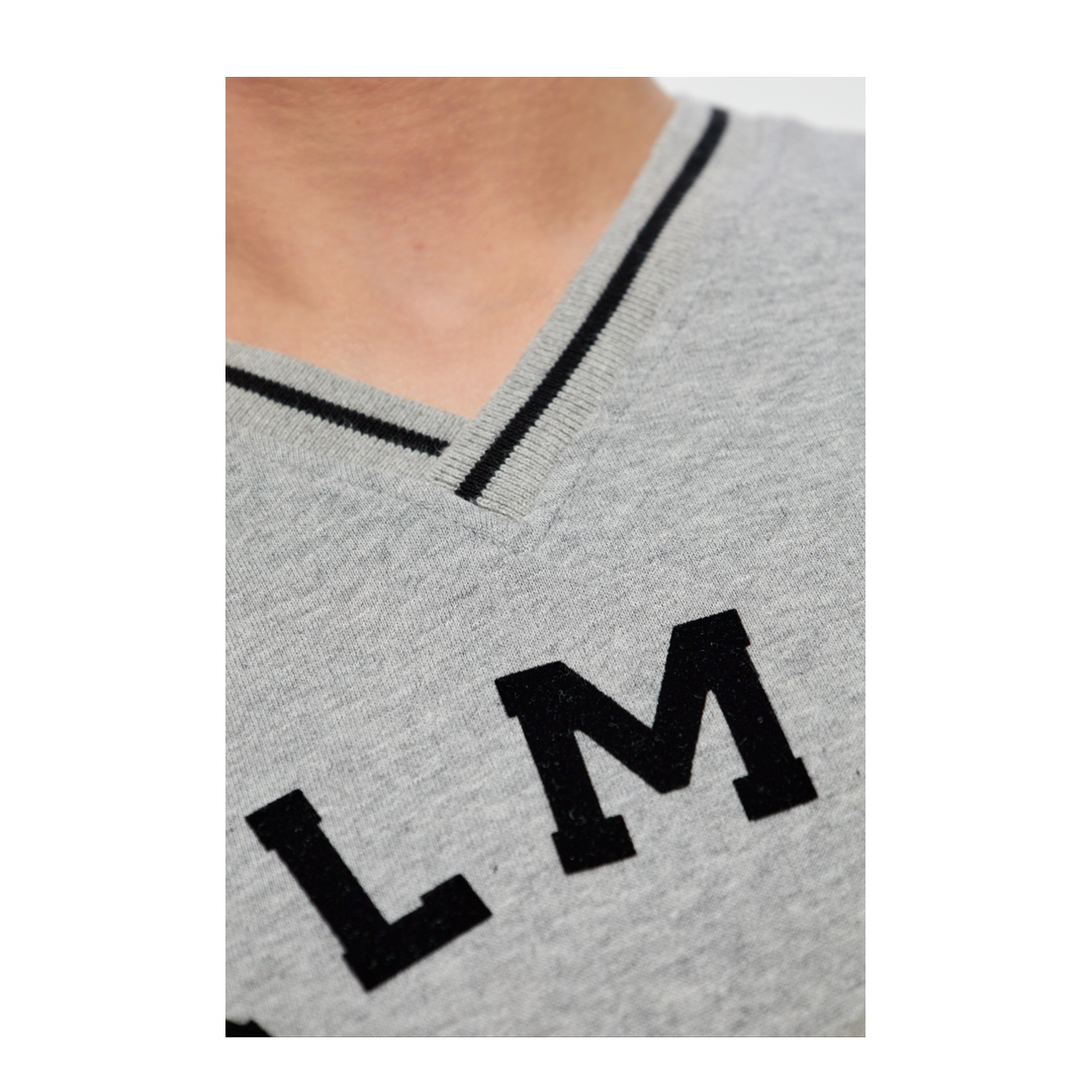 Sport V-neck T-shirt Grey