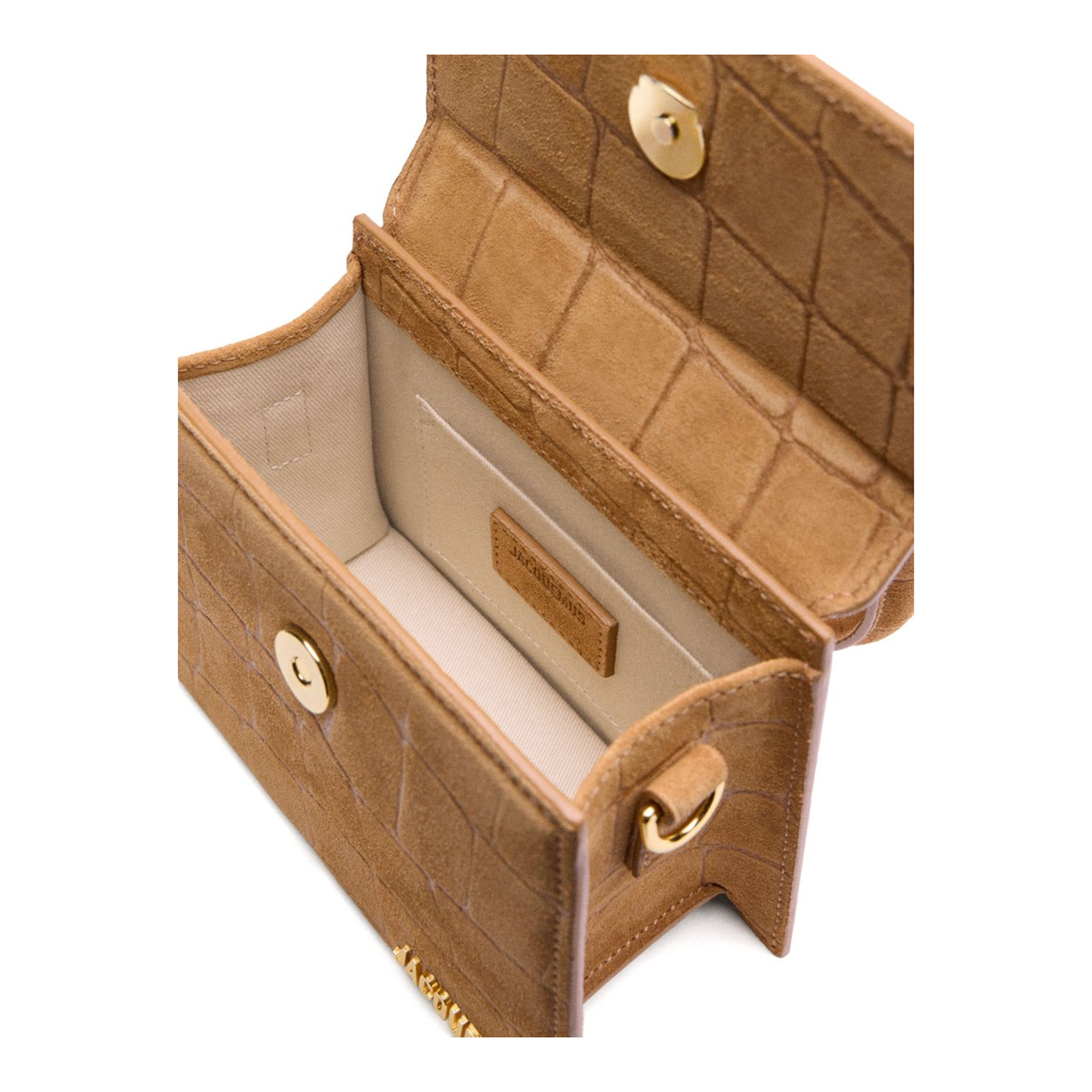 Foldover Top Handbag in Camel Brown