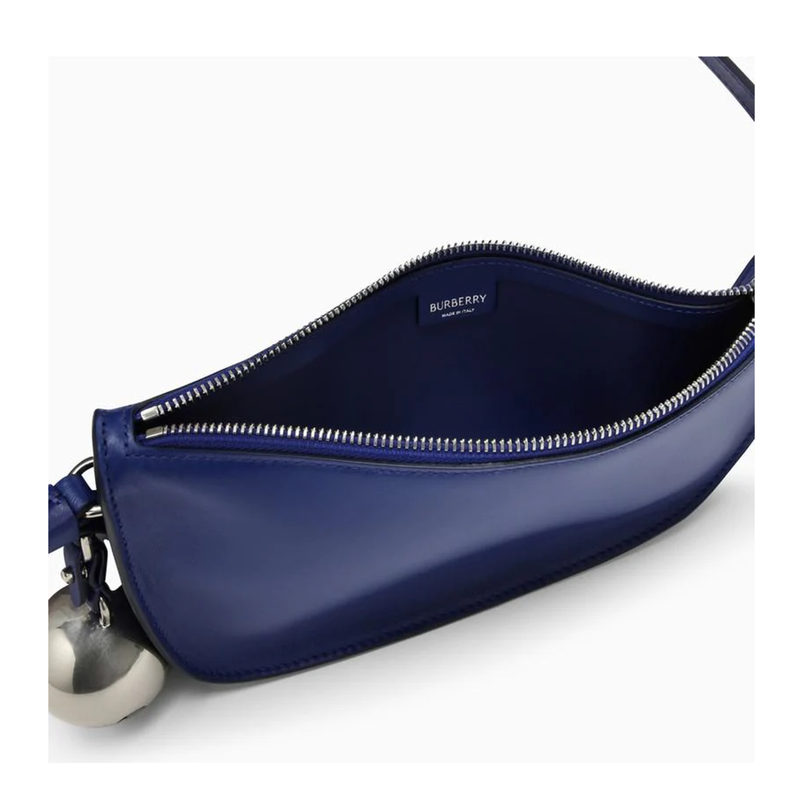 Medium Shield Blue Leather Bag