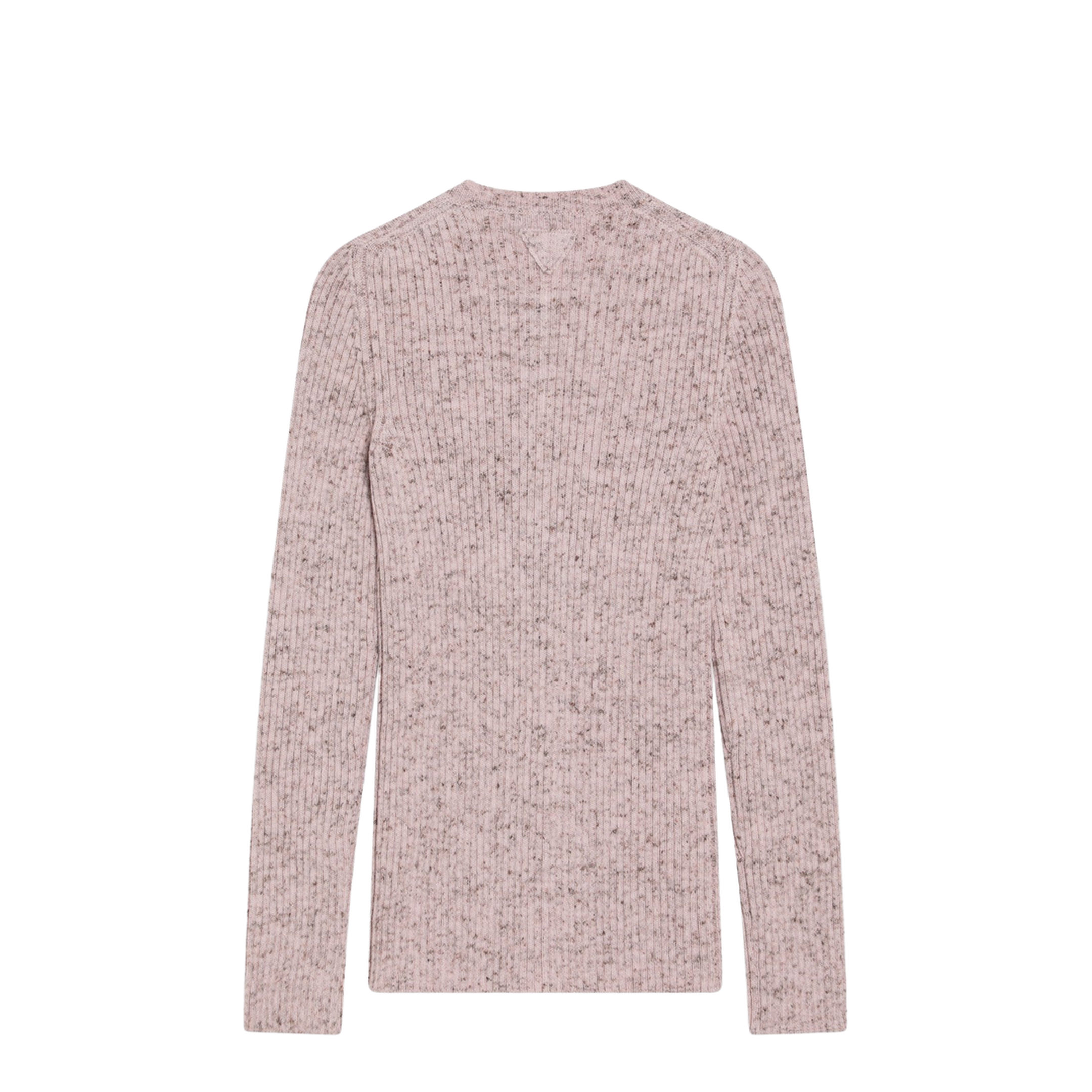 Pink Ribbed Wool Cardigan