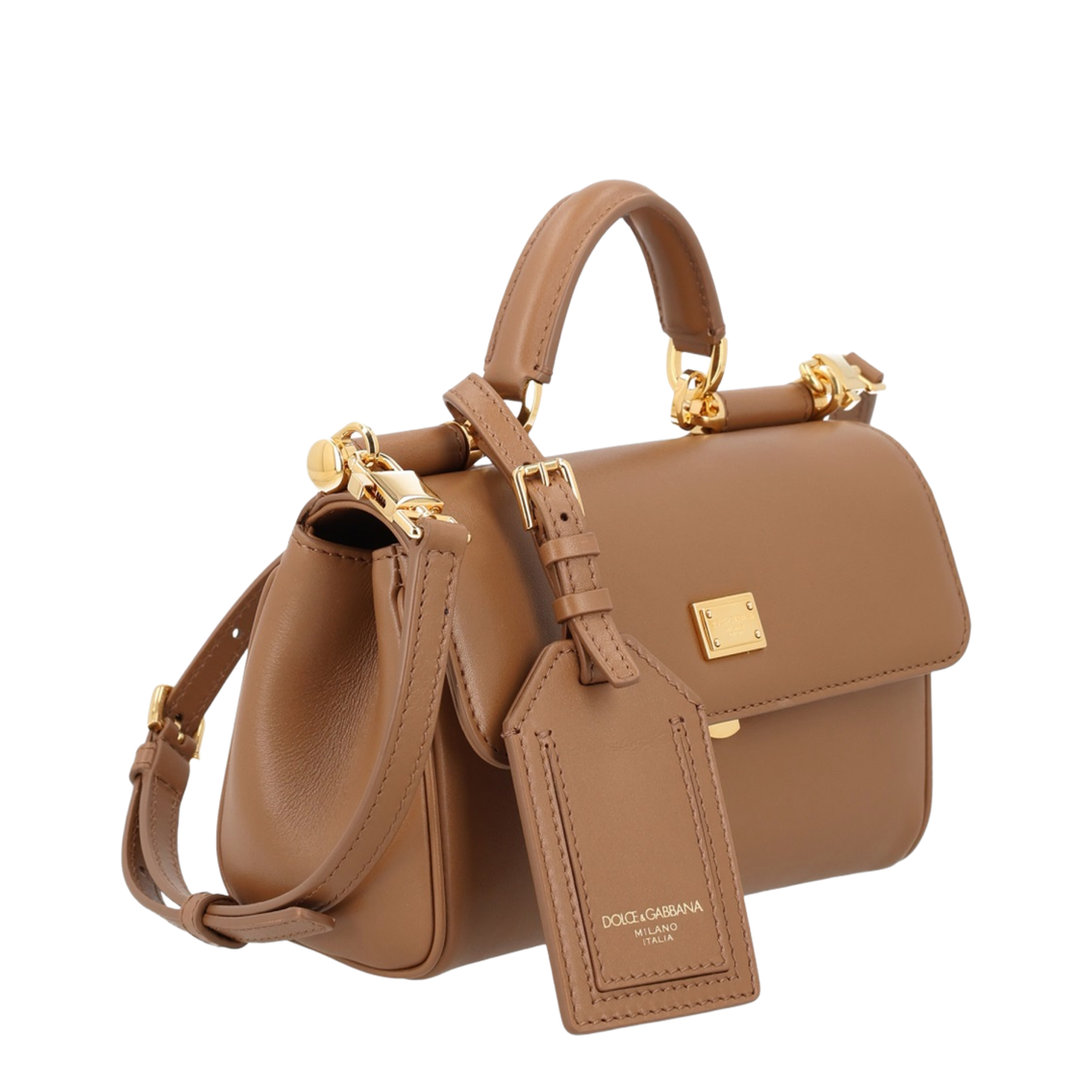 My Sicily Mini Plongé Calfskin Handbag - Brown