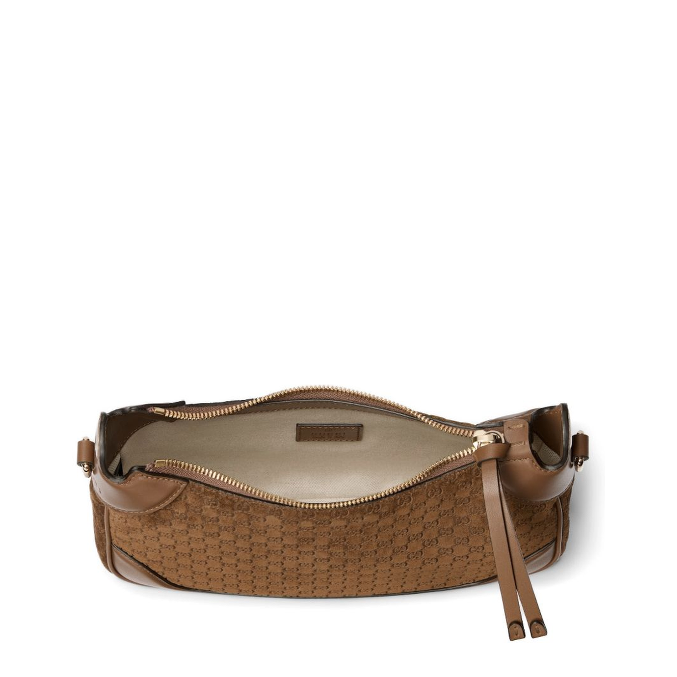 B Small Micro GG Suede Shoulder Bag - Brown