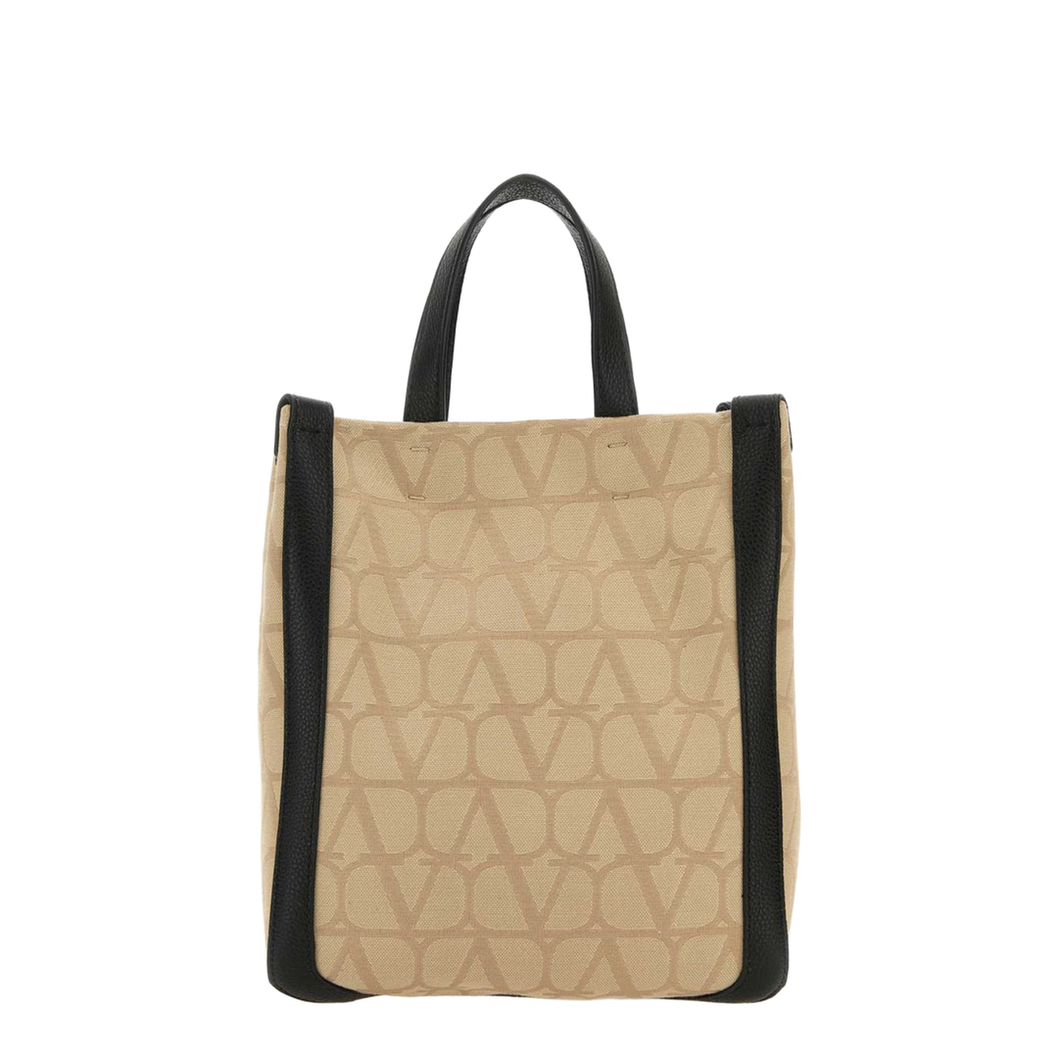 Beige Toile Iconographe Fabric Handbag