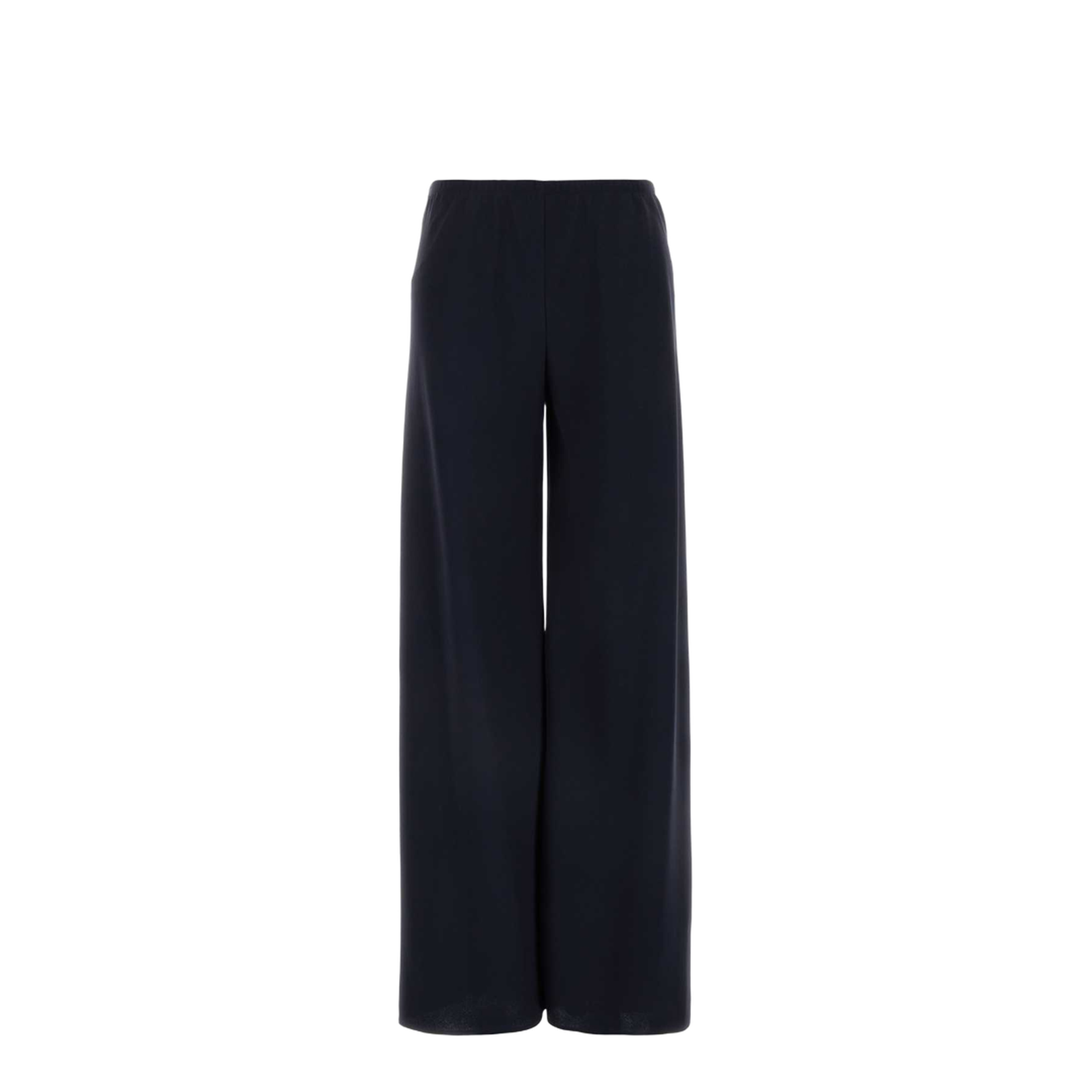 Navy Blue Cady Gala Wide-Leg Pant