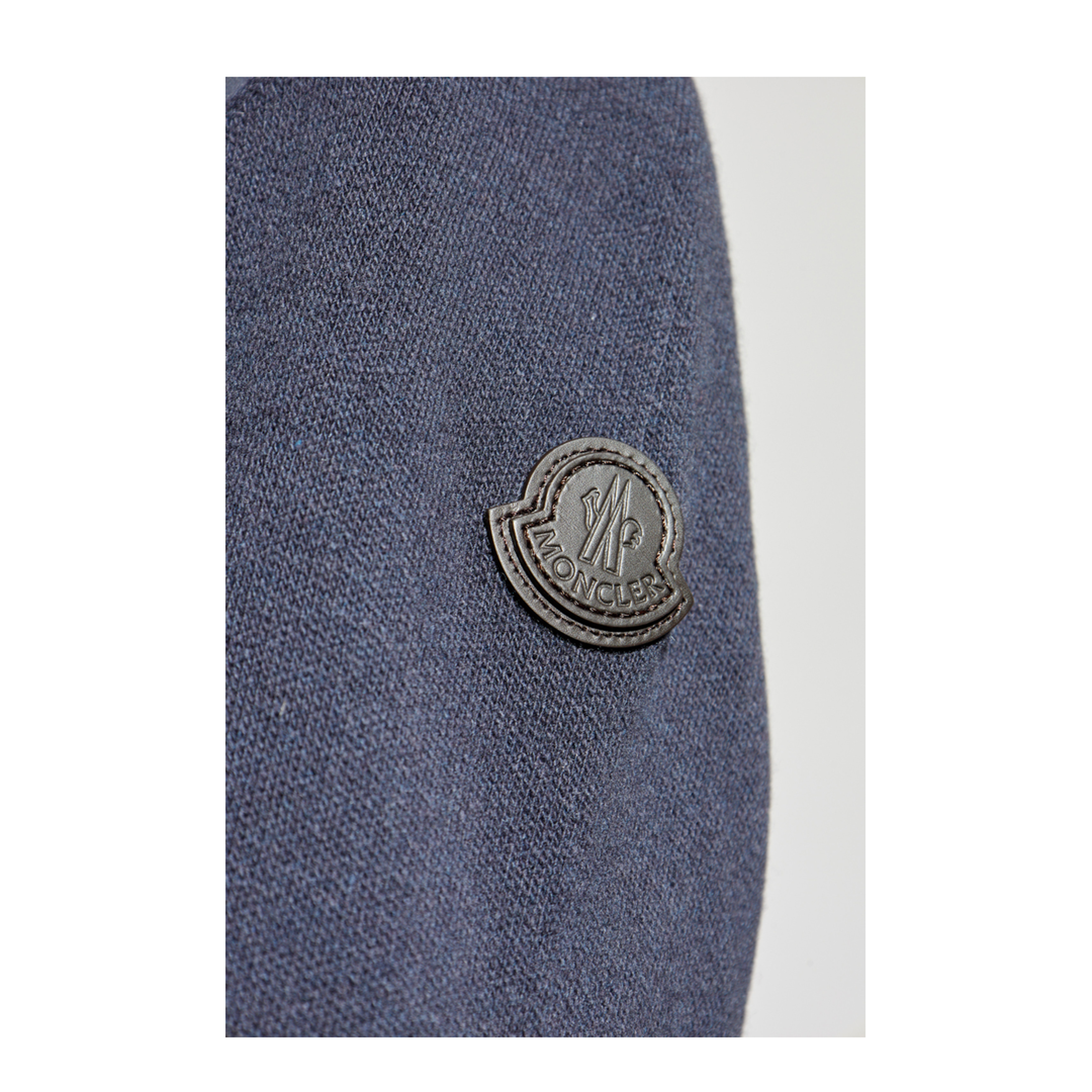 Blue Padded Wool & Cashmere Zip-Up Cardigan