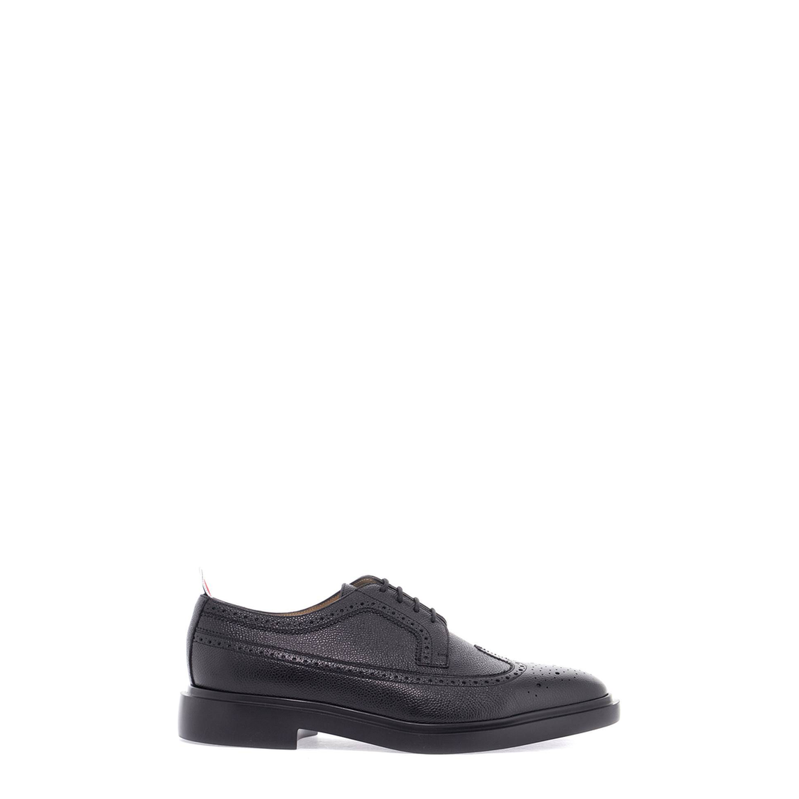 Black Leather Lace-Up Shoes
