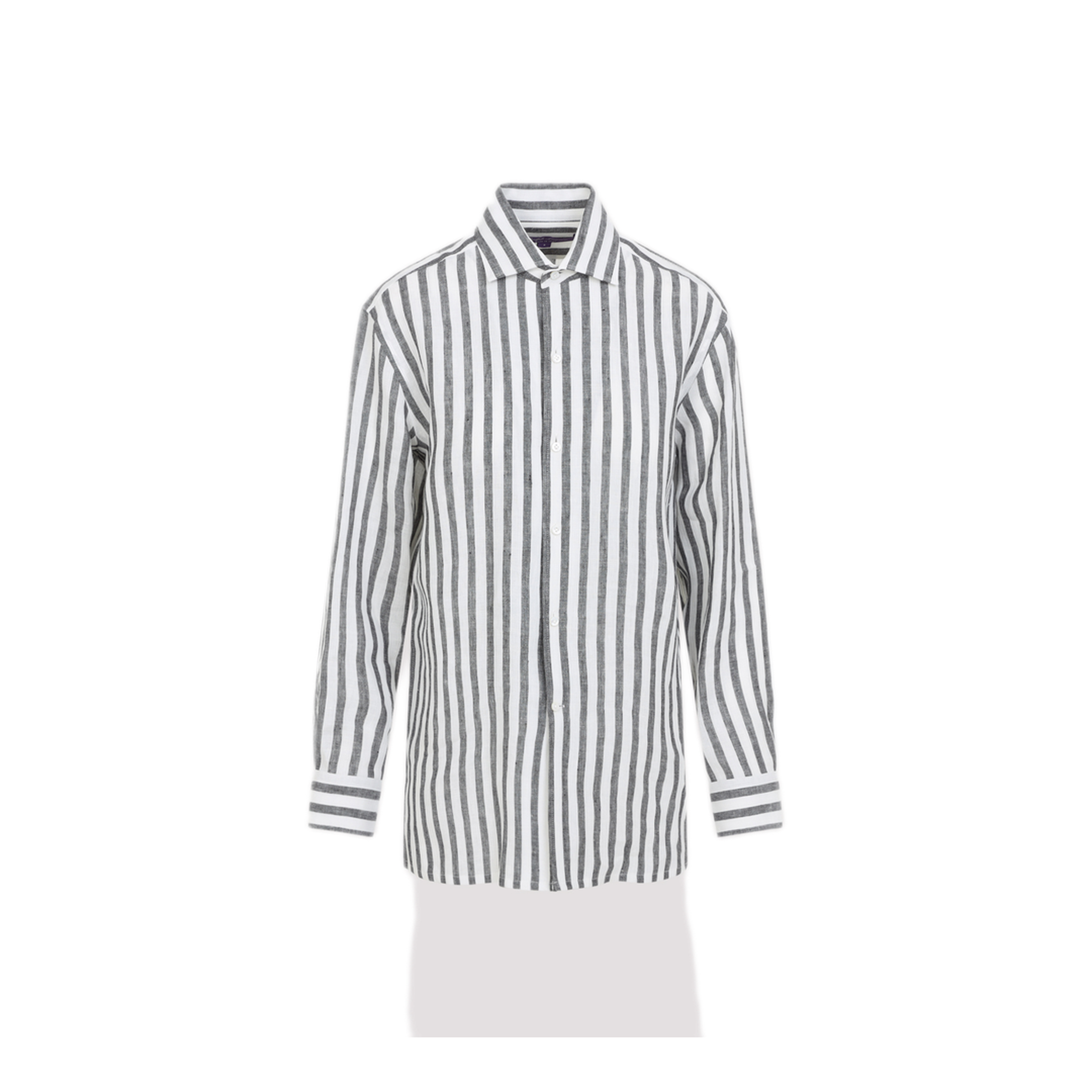 MAYFEYR - RALPH LAUREN COLLECTION - Capri Black And White Linen Shirt - 290975285005BLACK
