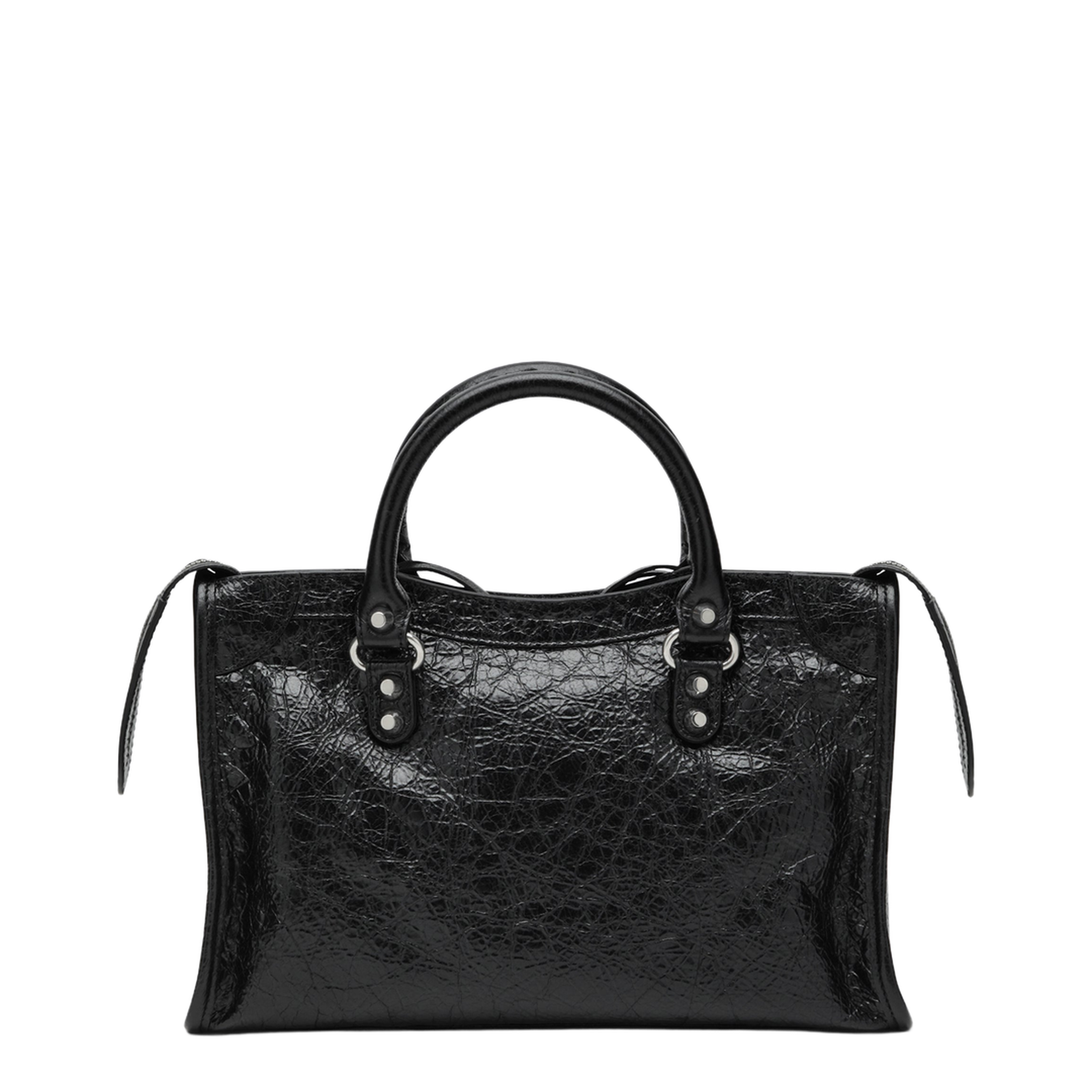 Le City Small Lambskin Top-Handle Bag - Black