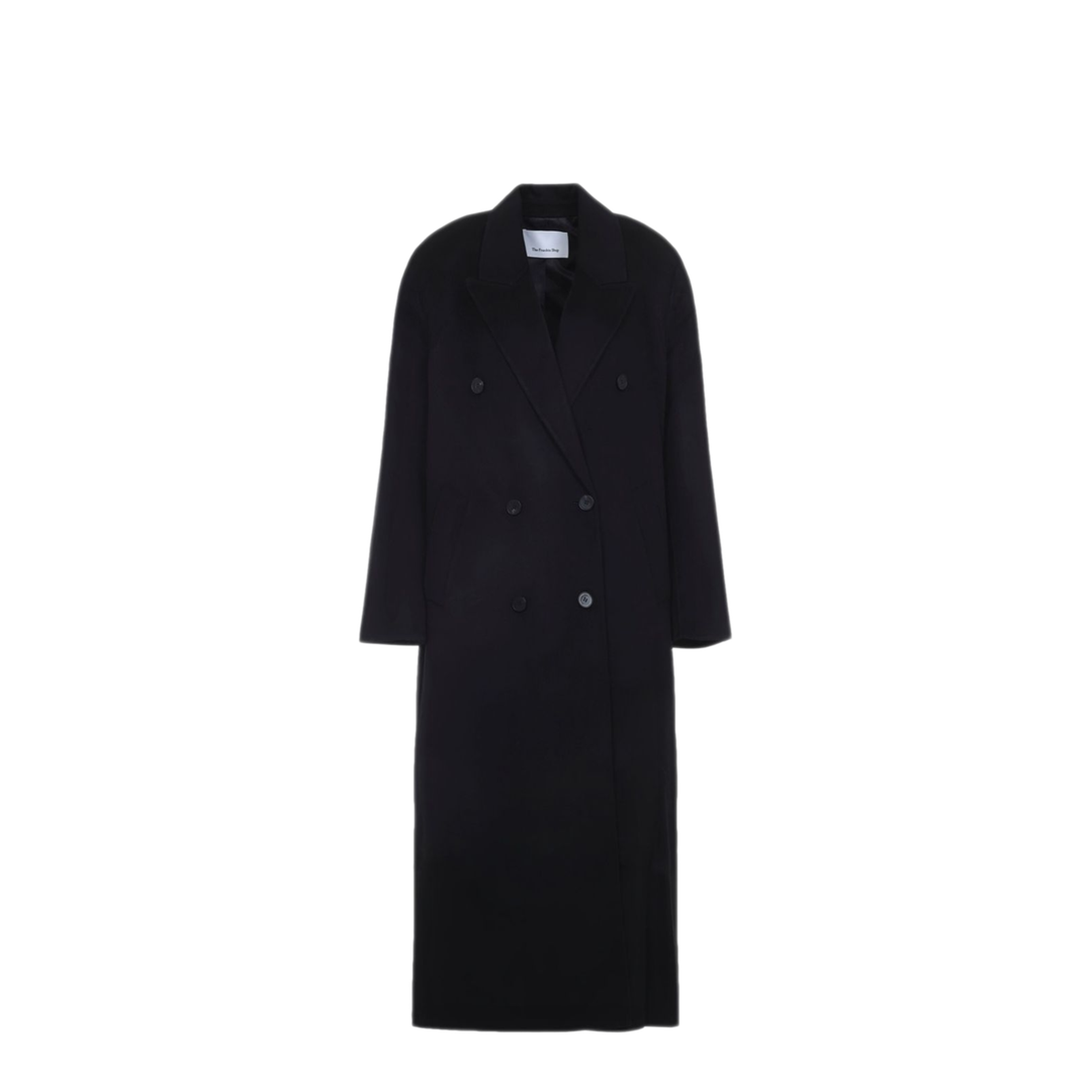 MAYFEYR - THE FRANKIE SHOP - Gaia Wool Double Breasted Coat - COFS013901000BLACK