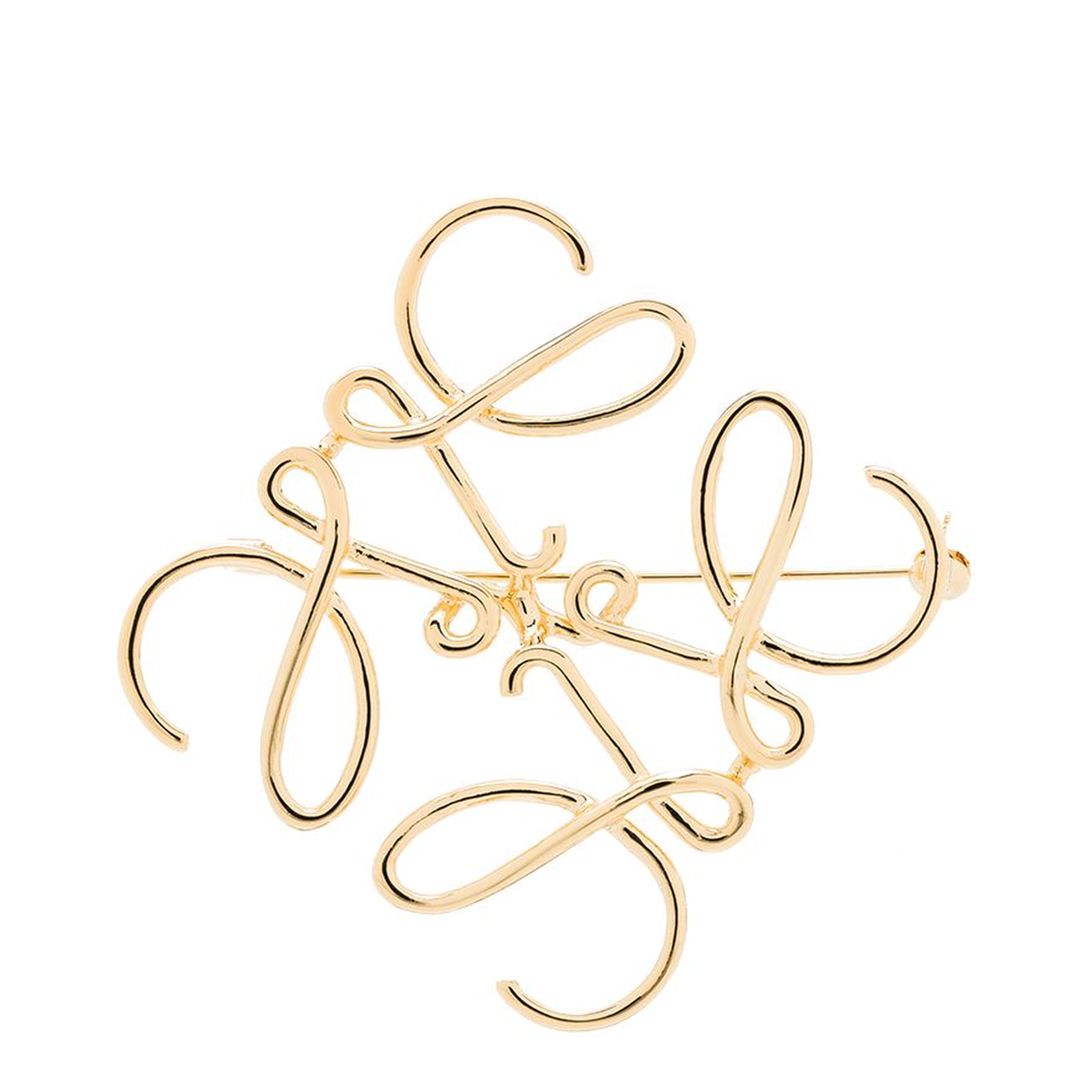 Anagram Logo Pin Brooch In Gold