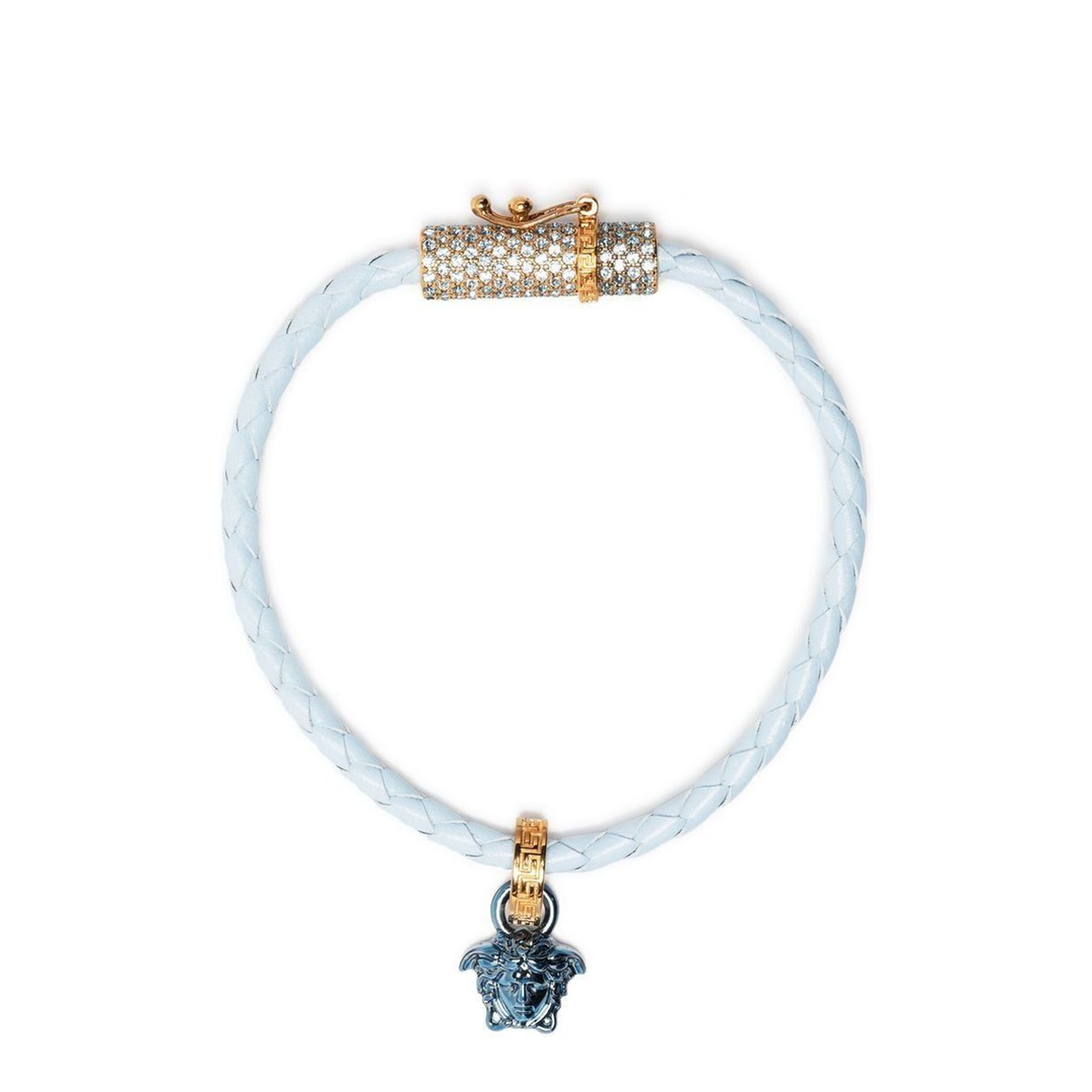 Braided Leather and Brass Bracelet