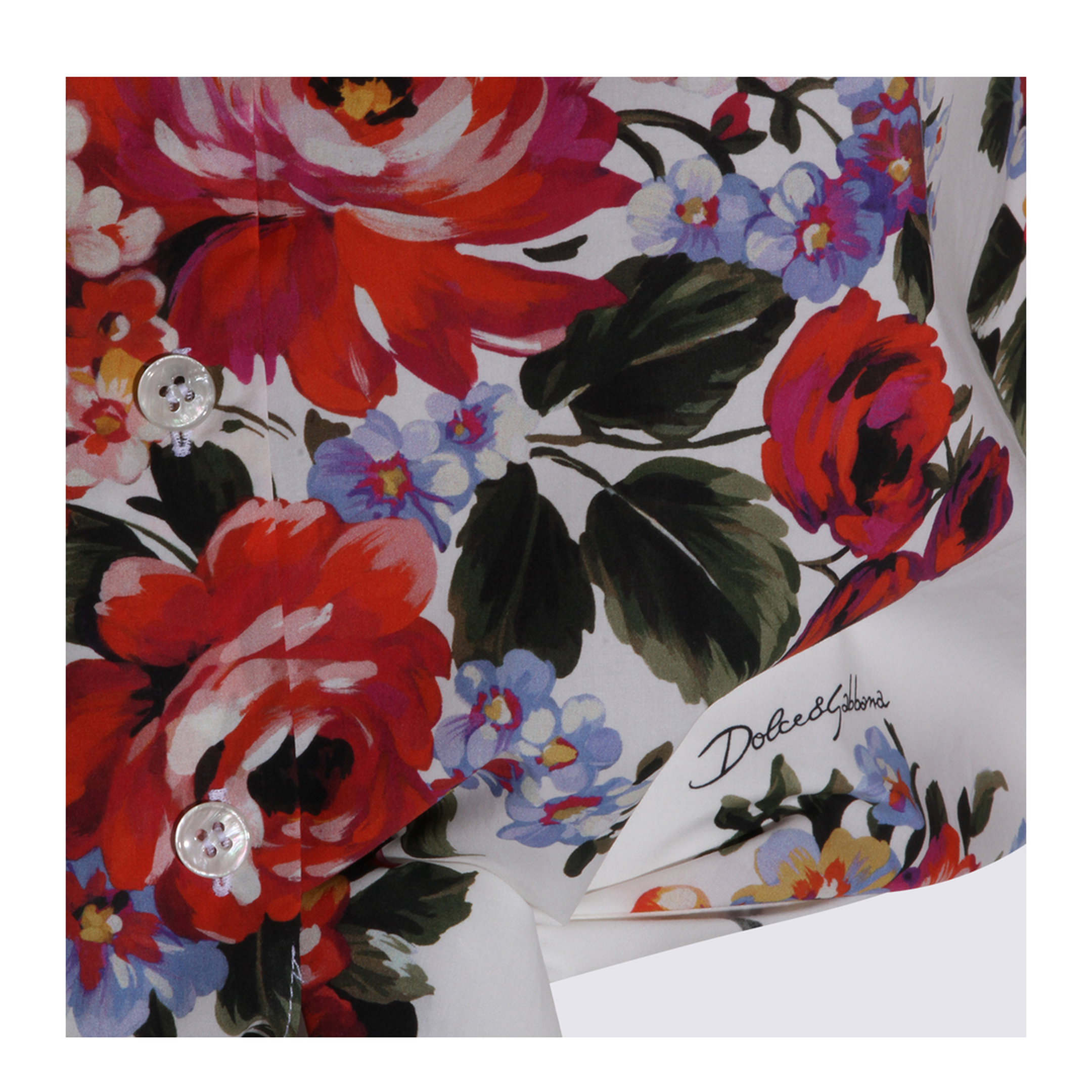 Floral Print Crop Shirt