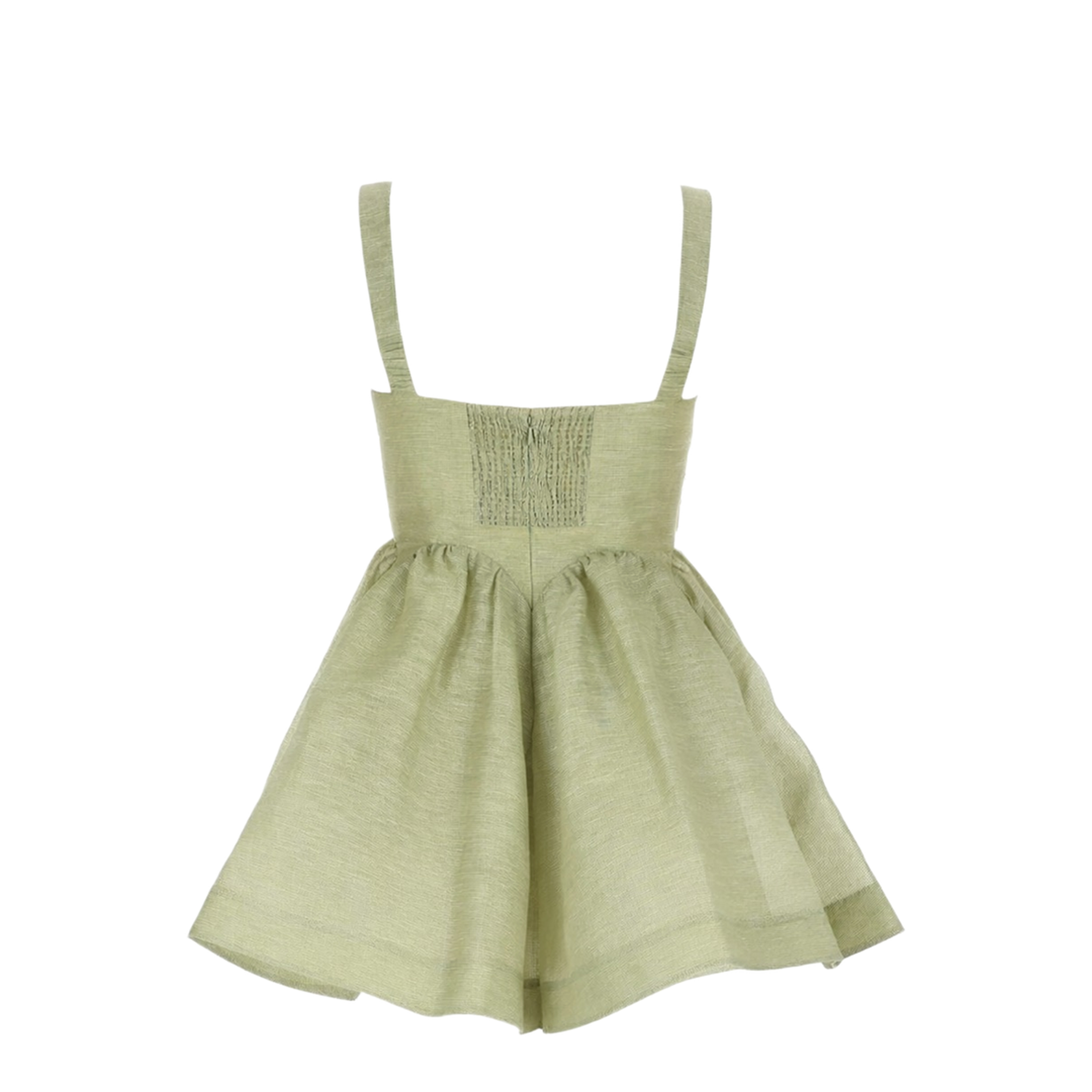 Green Linen Casual Dress