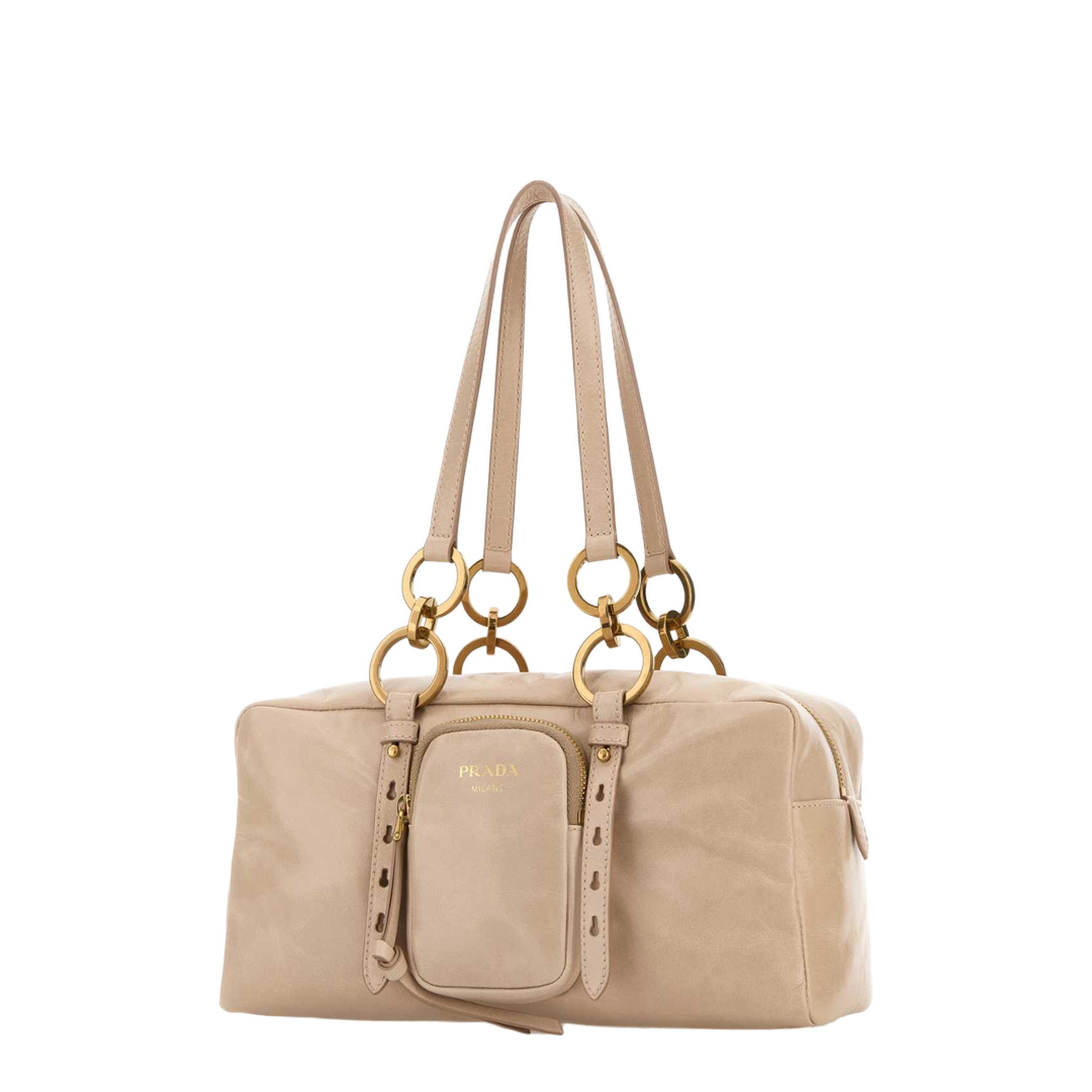 Powder Pink Leather Handbag